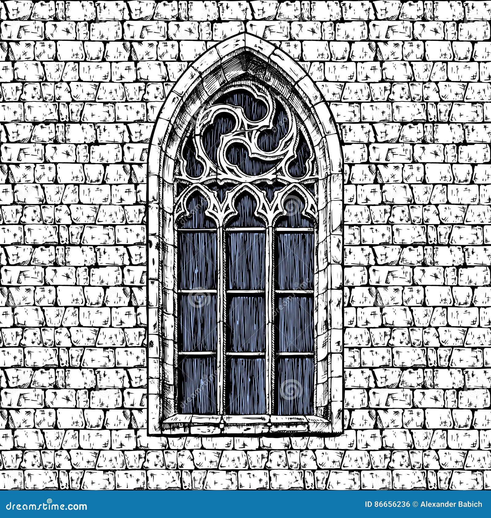 Окно в готическом стиле рисунок