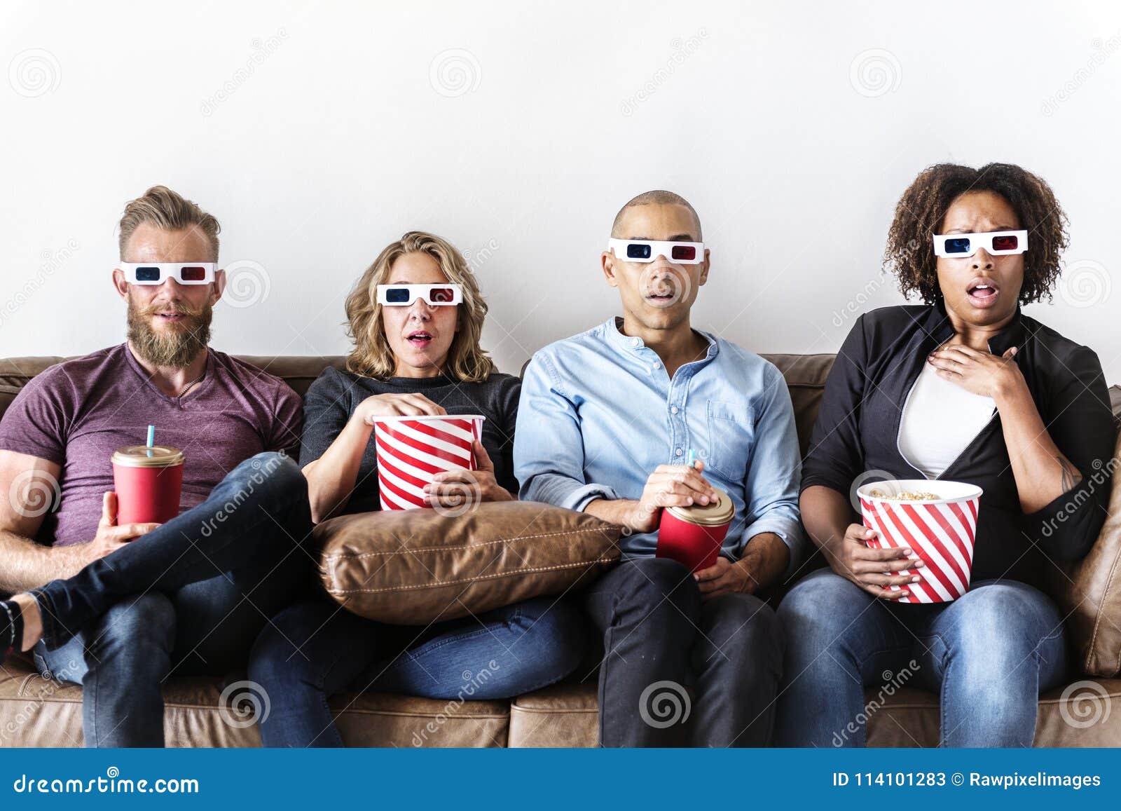 Friends watch a movie