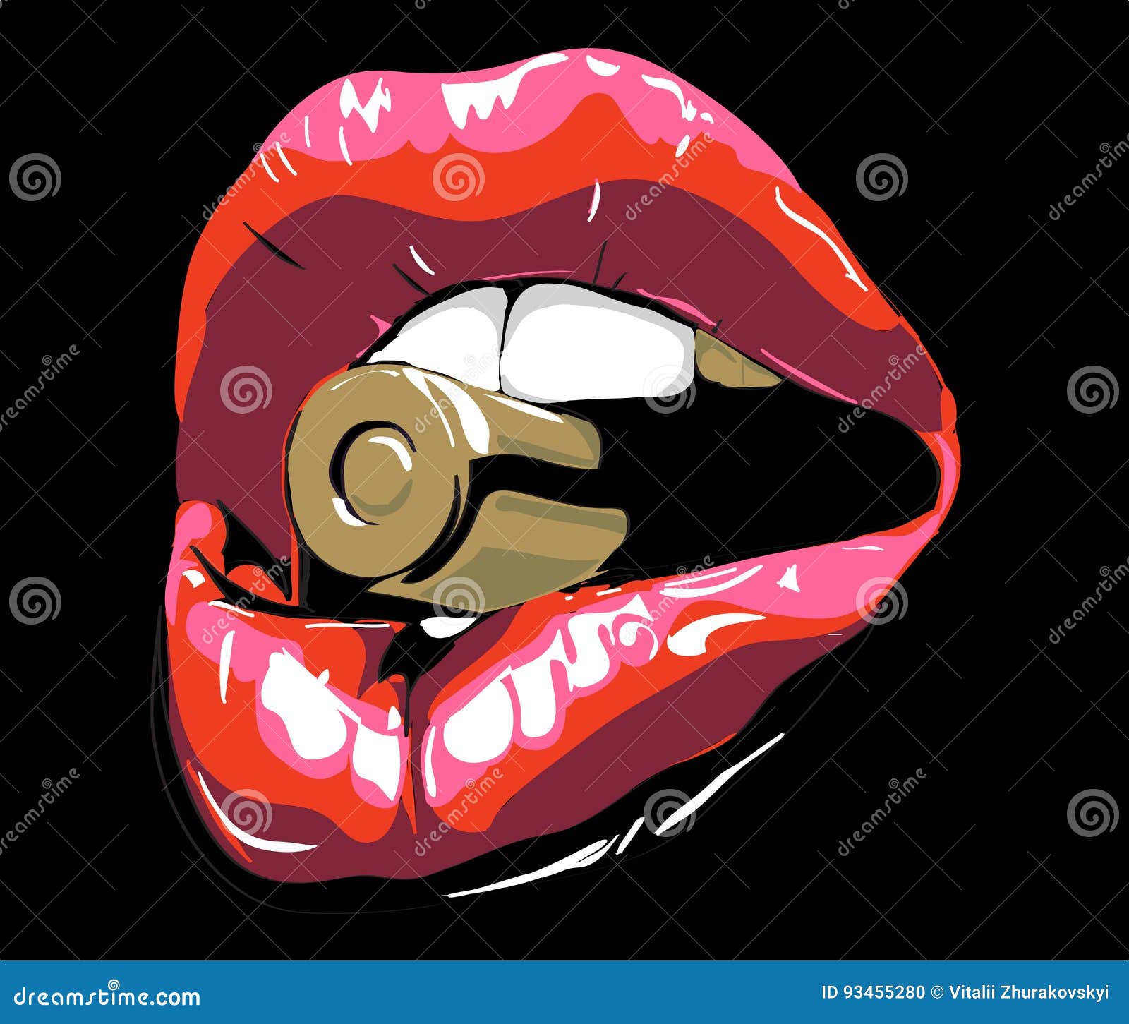 губы красные Красные губы с пулей Красные губы на черноте Сексуальные сдерживая красные губы Абстрактная губная помада в открытом Иллюстрация штока - иллюстрации насчитывающей конспектов, икона: 93455280