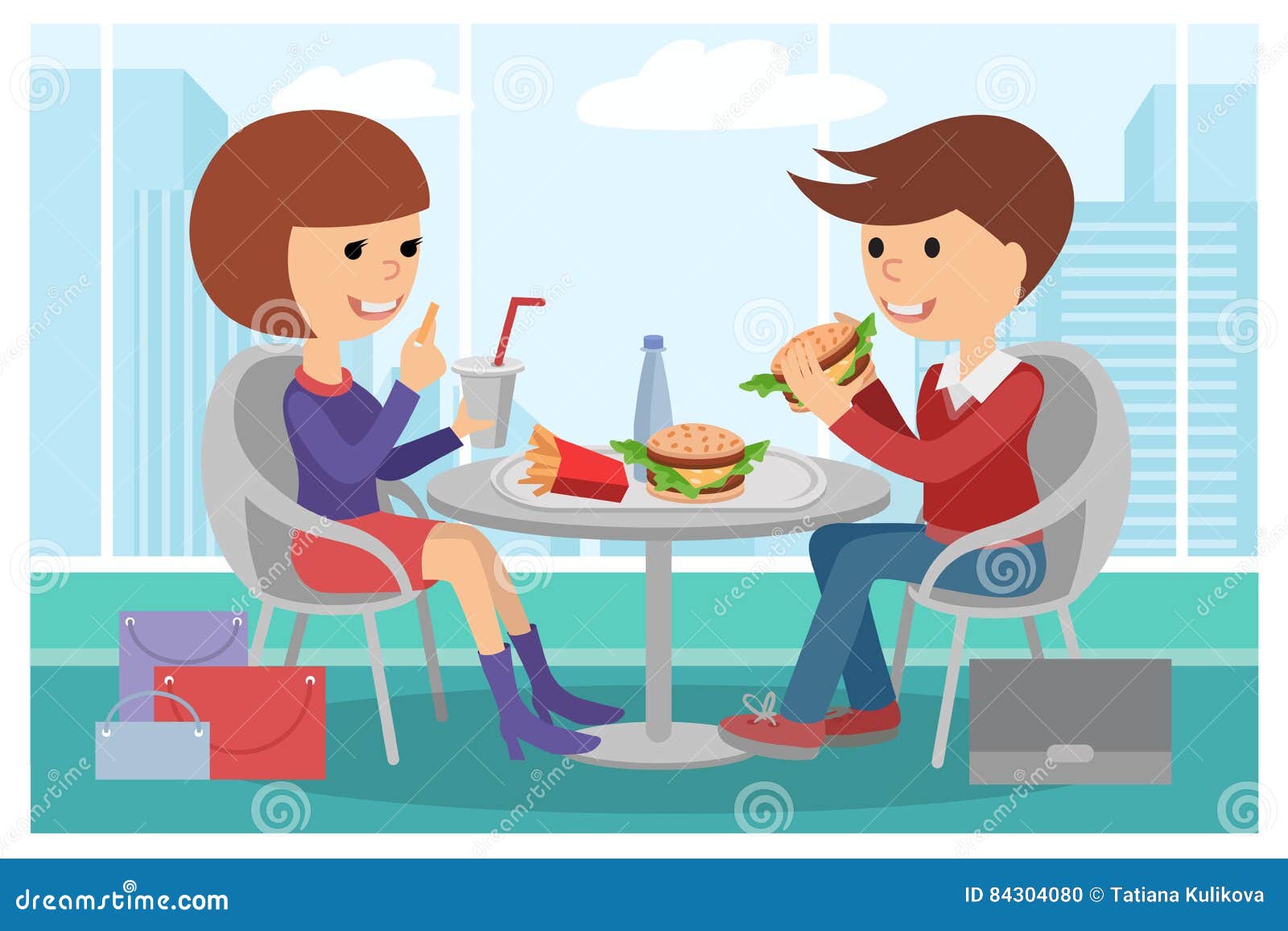 I eat sandwich and drink tea