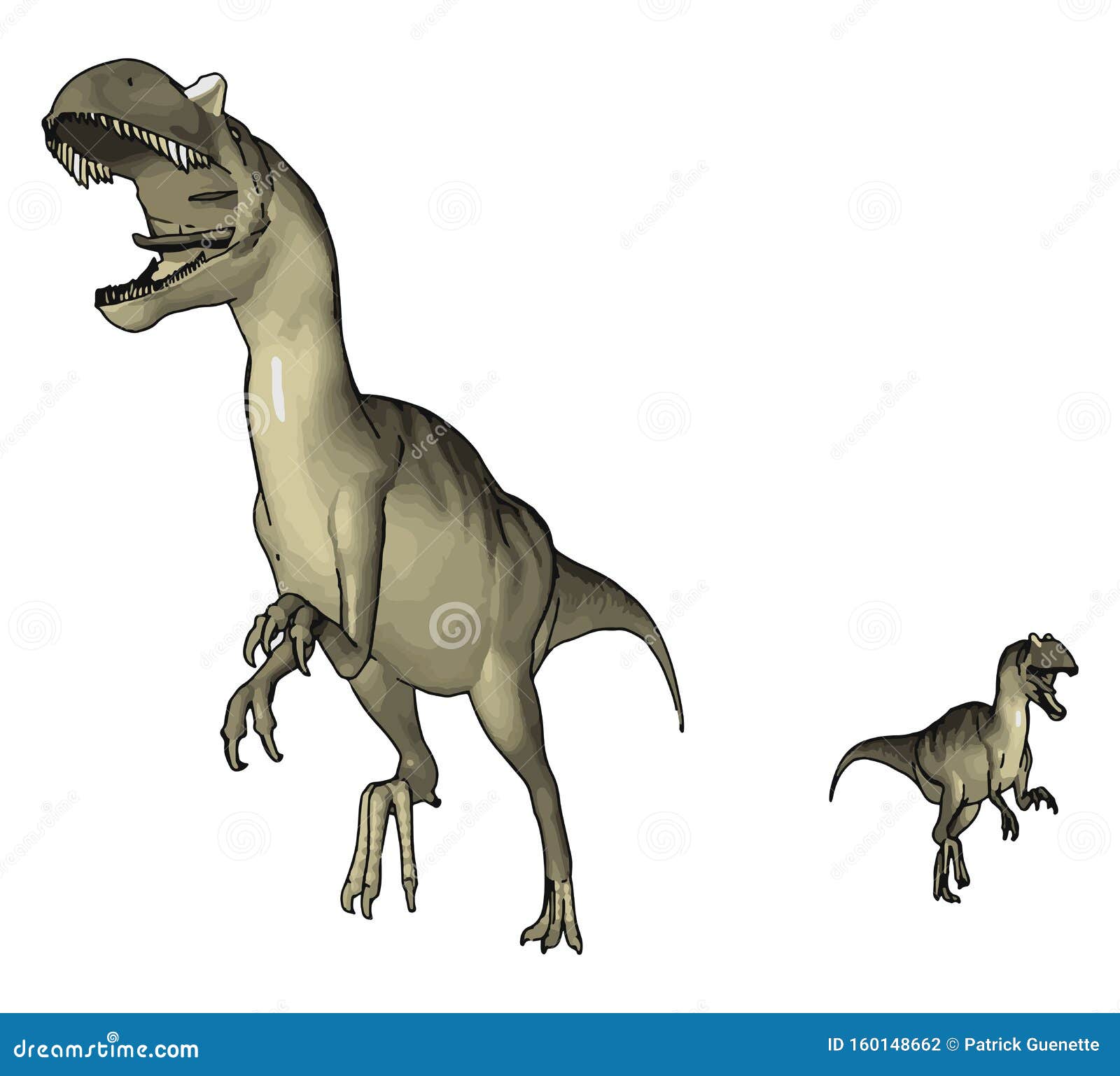 Симпатичные динозавр матери и ребенка иллюстрации
