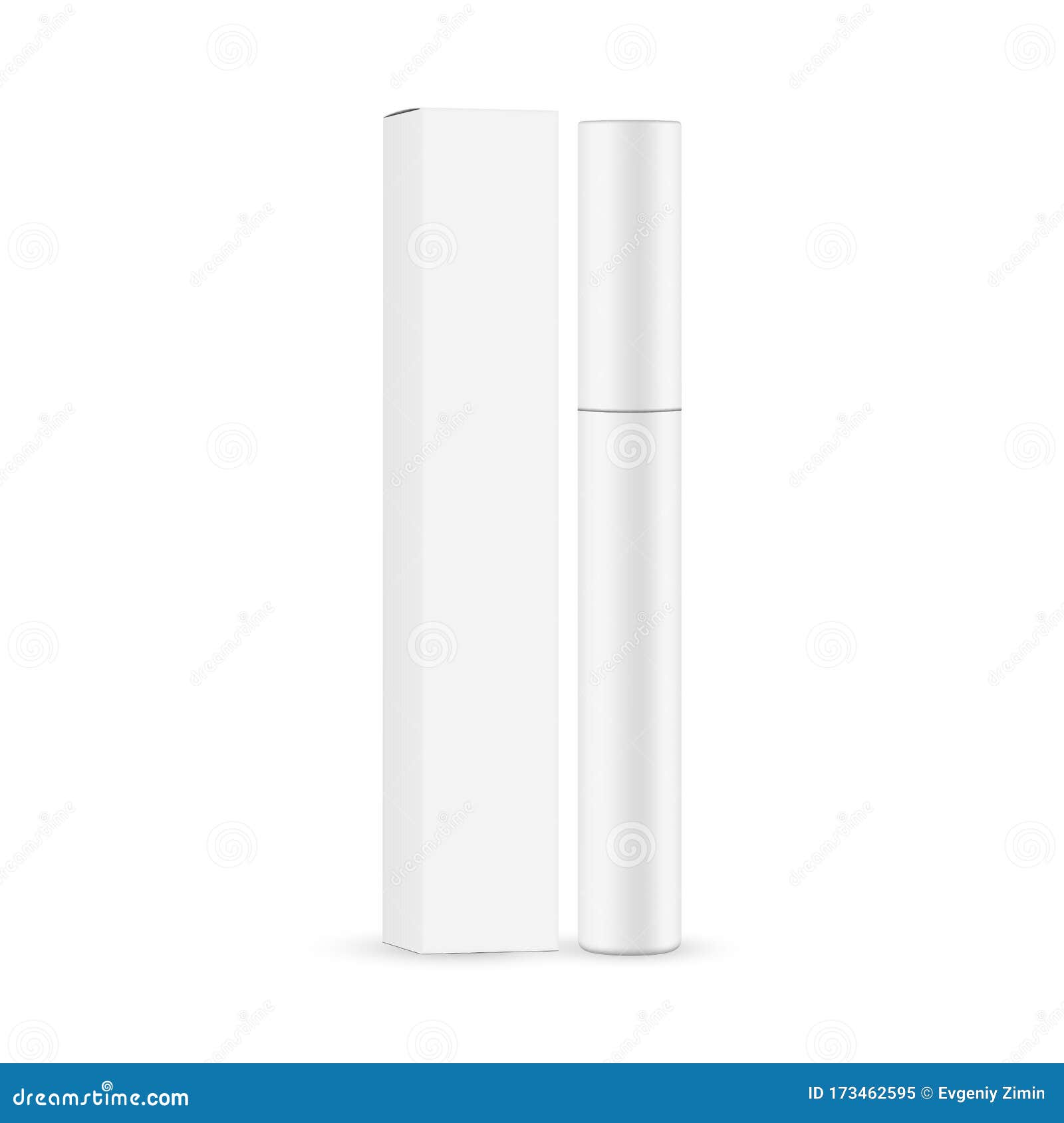 Download Mascara Tube With Paper Box Mockup Isolated Stock Illustration Illustration Of Cosmetic Package 173462595