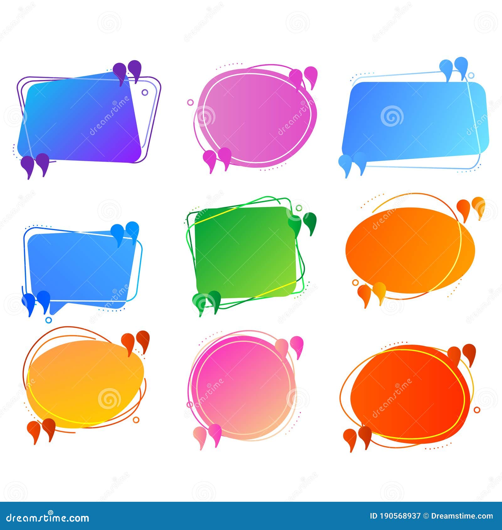 colored speech bubble template