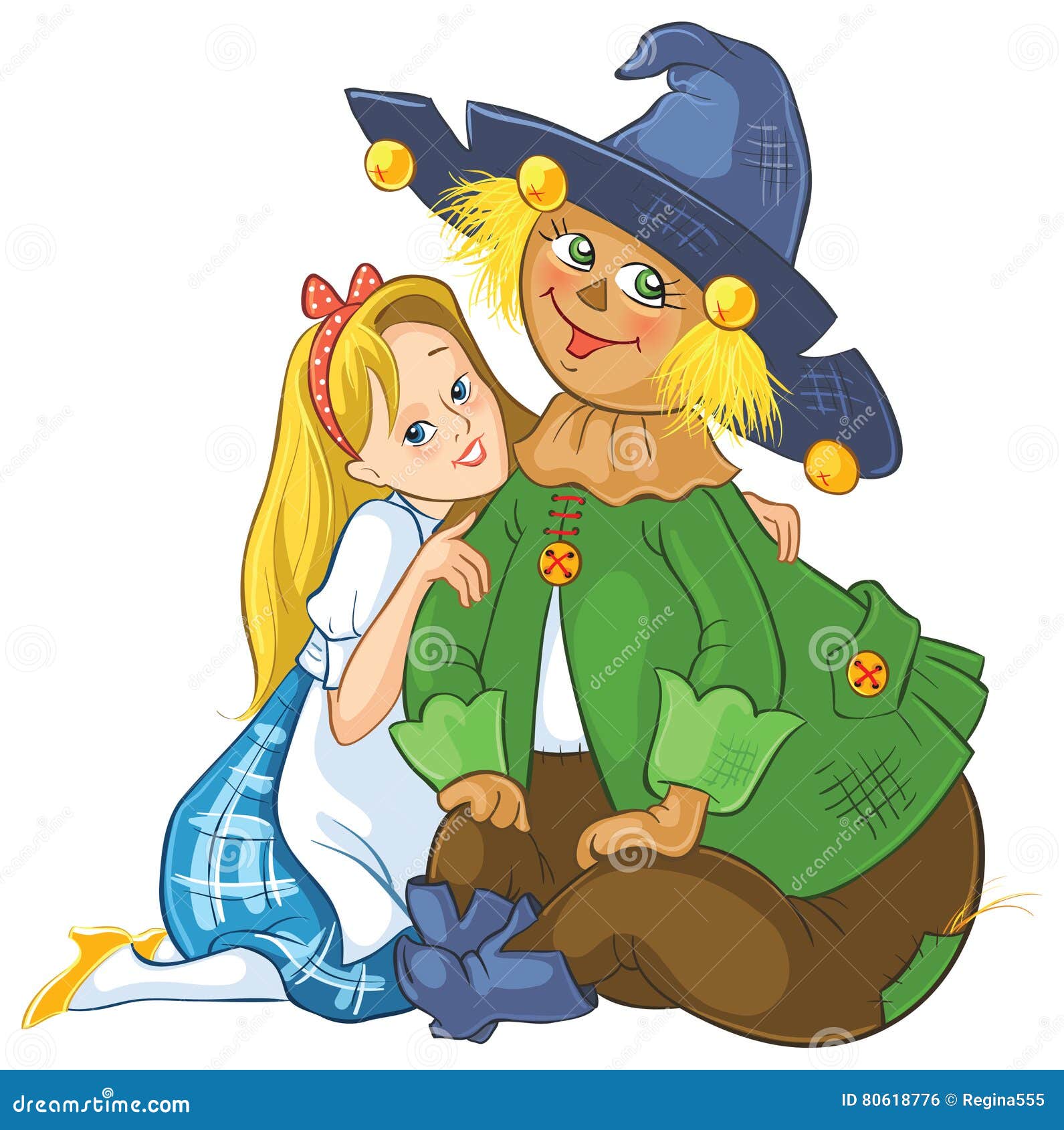 Дороти и чучело Волшебник страны Оз Иллюстрация вектора - иллюстрациинасчитывающей хорошо, фе: 80618776