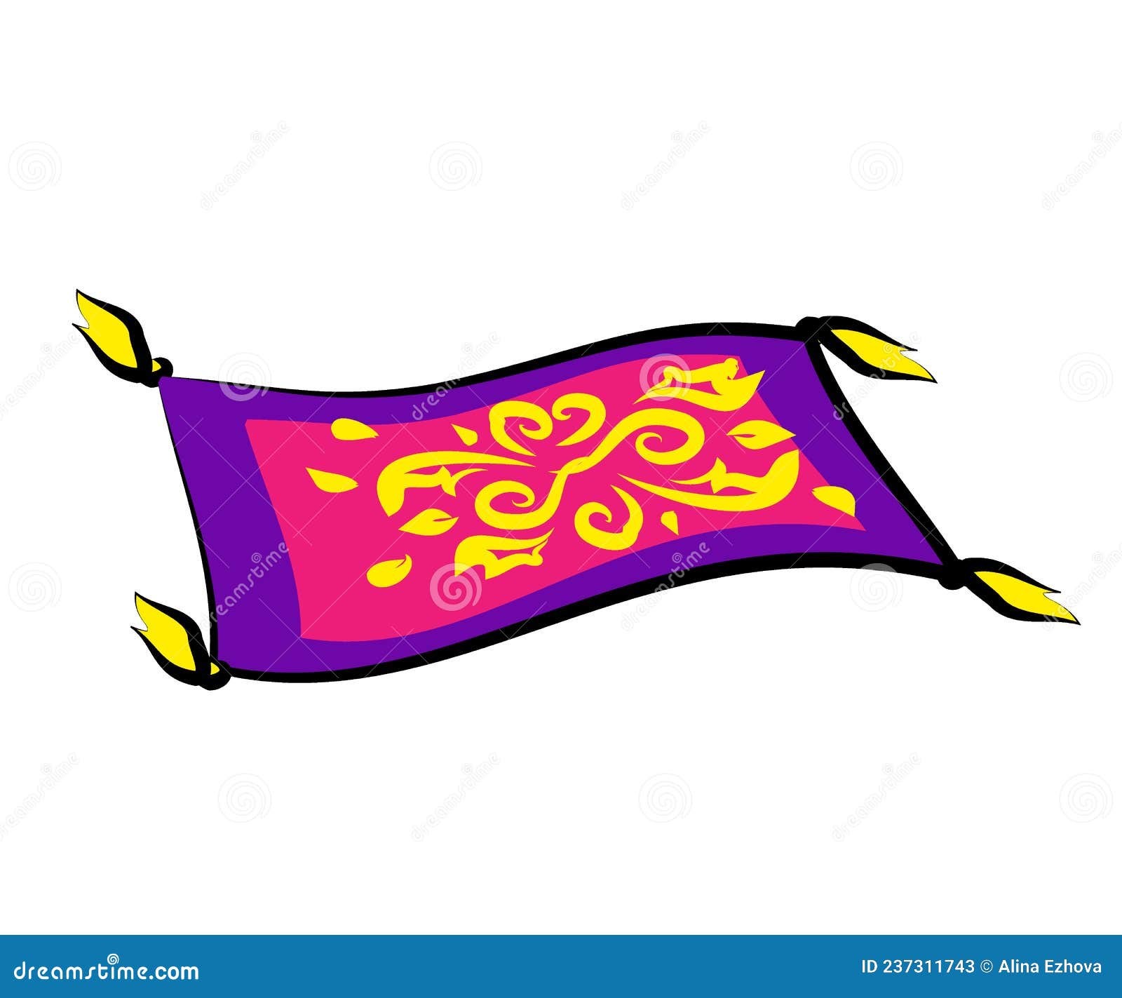 cartoon flying carpet