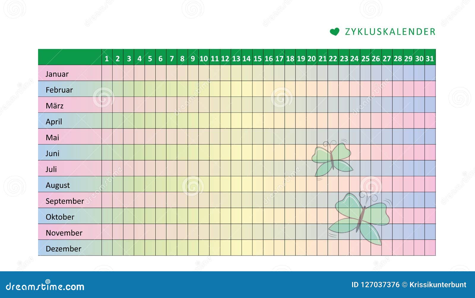 Ежемесячный календарь менструации менструального цикла с бабочкой  Иллюстрация вектора - иллюстрации насчитывающей слой, женственно: 127037376