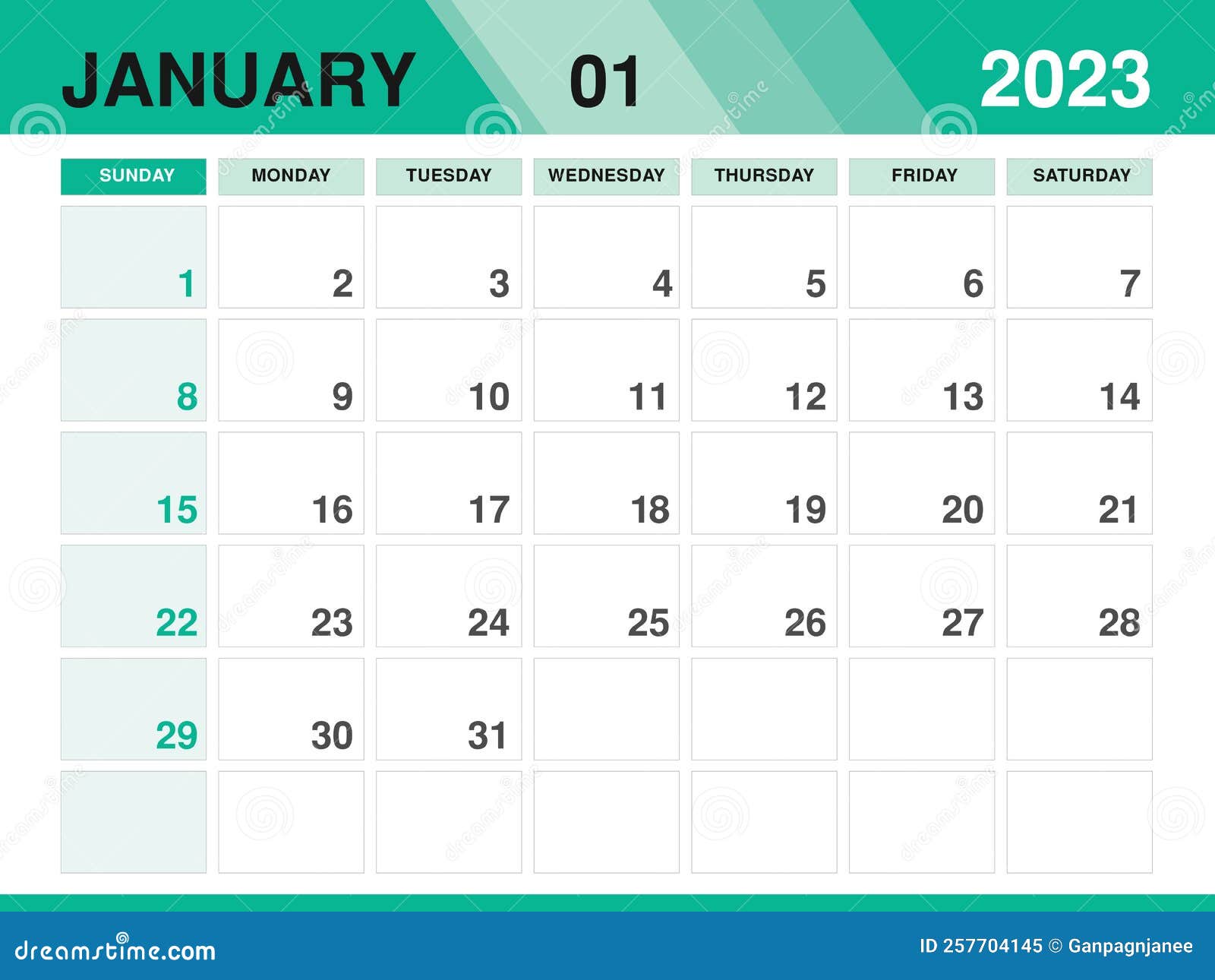 Ежемесячный проектный календарь на 2023 год для планировщика векторов  шаблона на 2023 год Иллюстрация вектора - иллюстрации насчитывающей просто,  чисто: 257704145