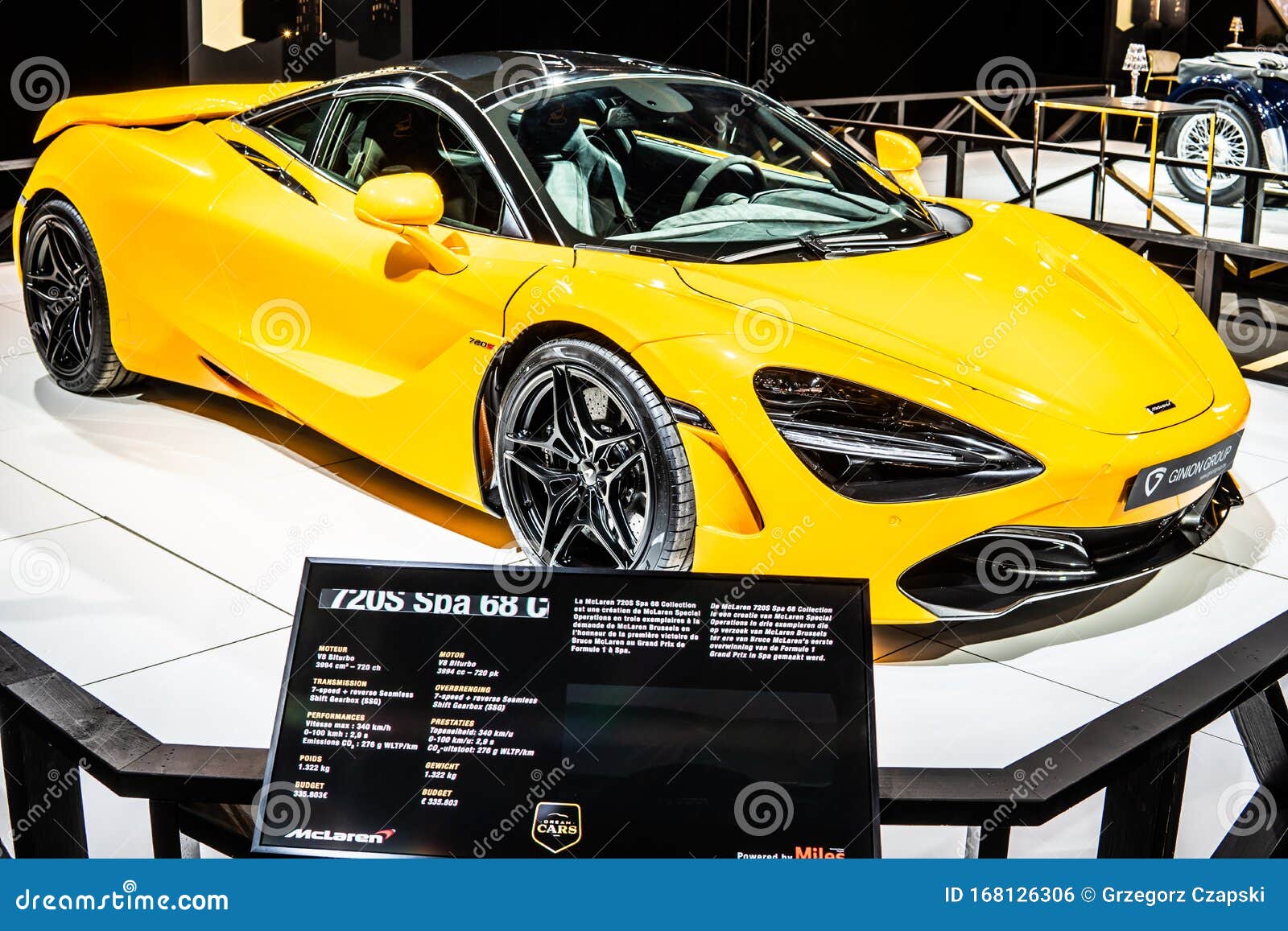 Желтый коллекция 68 серии 720s спорта McLaren, автосалон Брюсселя,  автомобили, созданный McLaren Supercar Редакционное Фото - изображение  насчитывающей серия, привод: 168126306