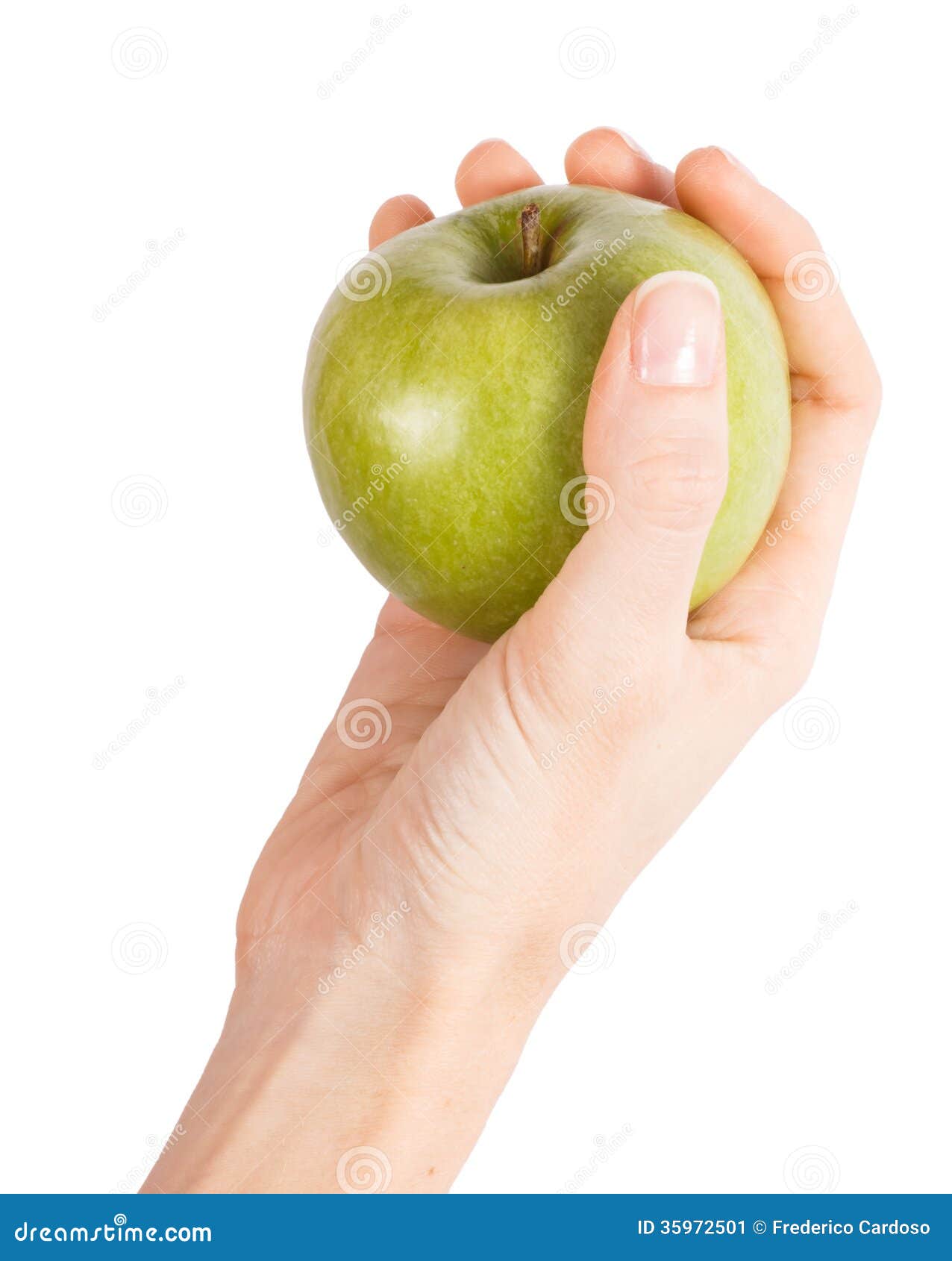 Рука держащая яблоко