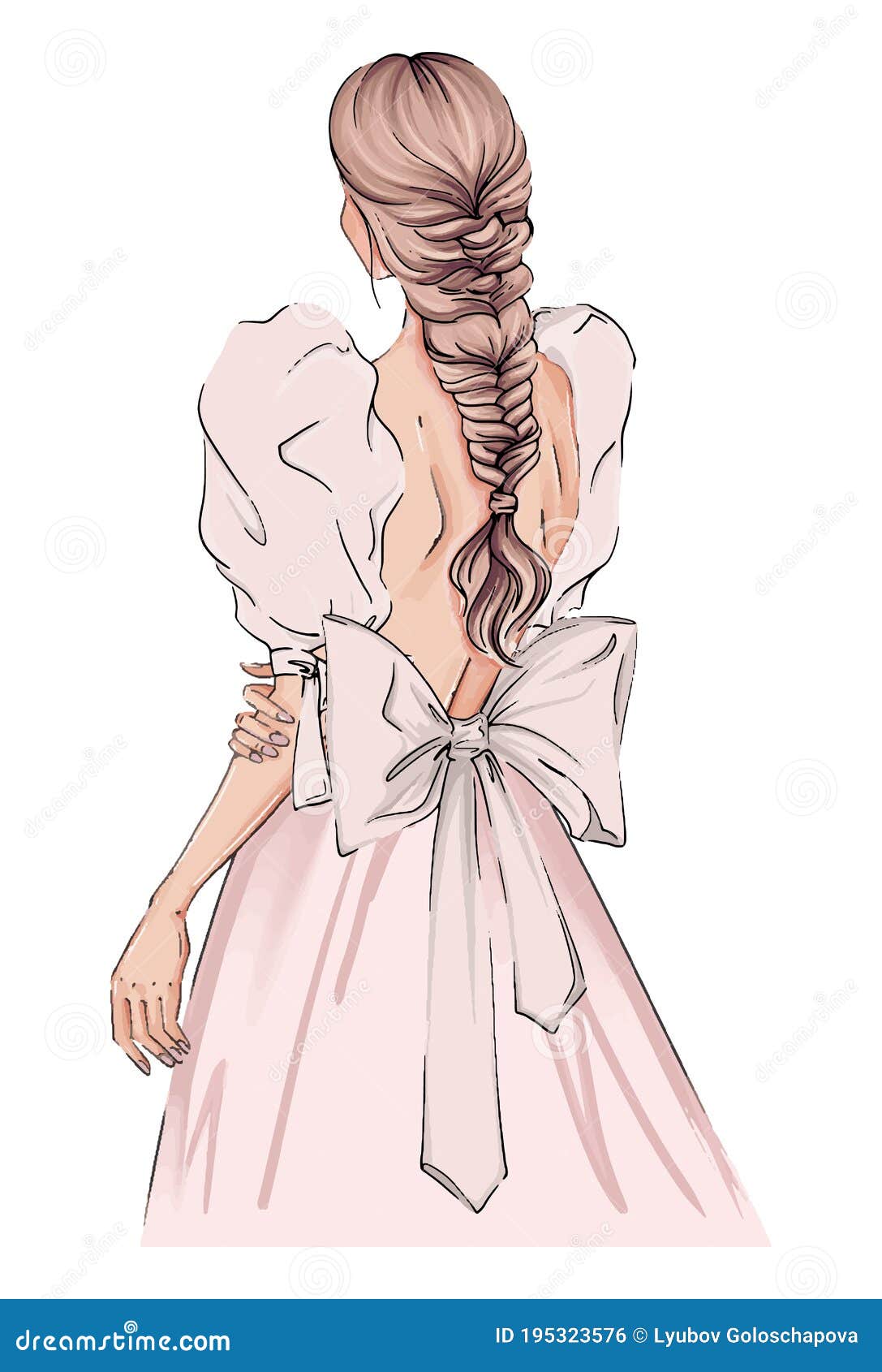 Девушка В Красивом Платье Спиной Фото