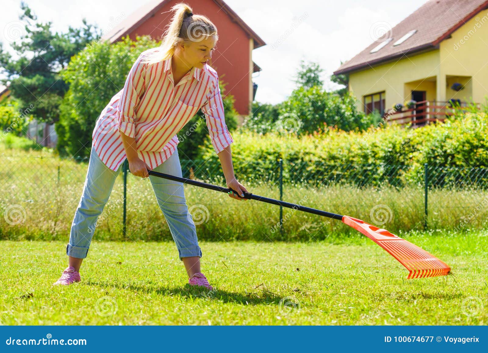 Yard cleaning. Женщина и грабли картинка. Clean up Garden. Девушка с граблями фото.