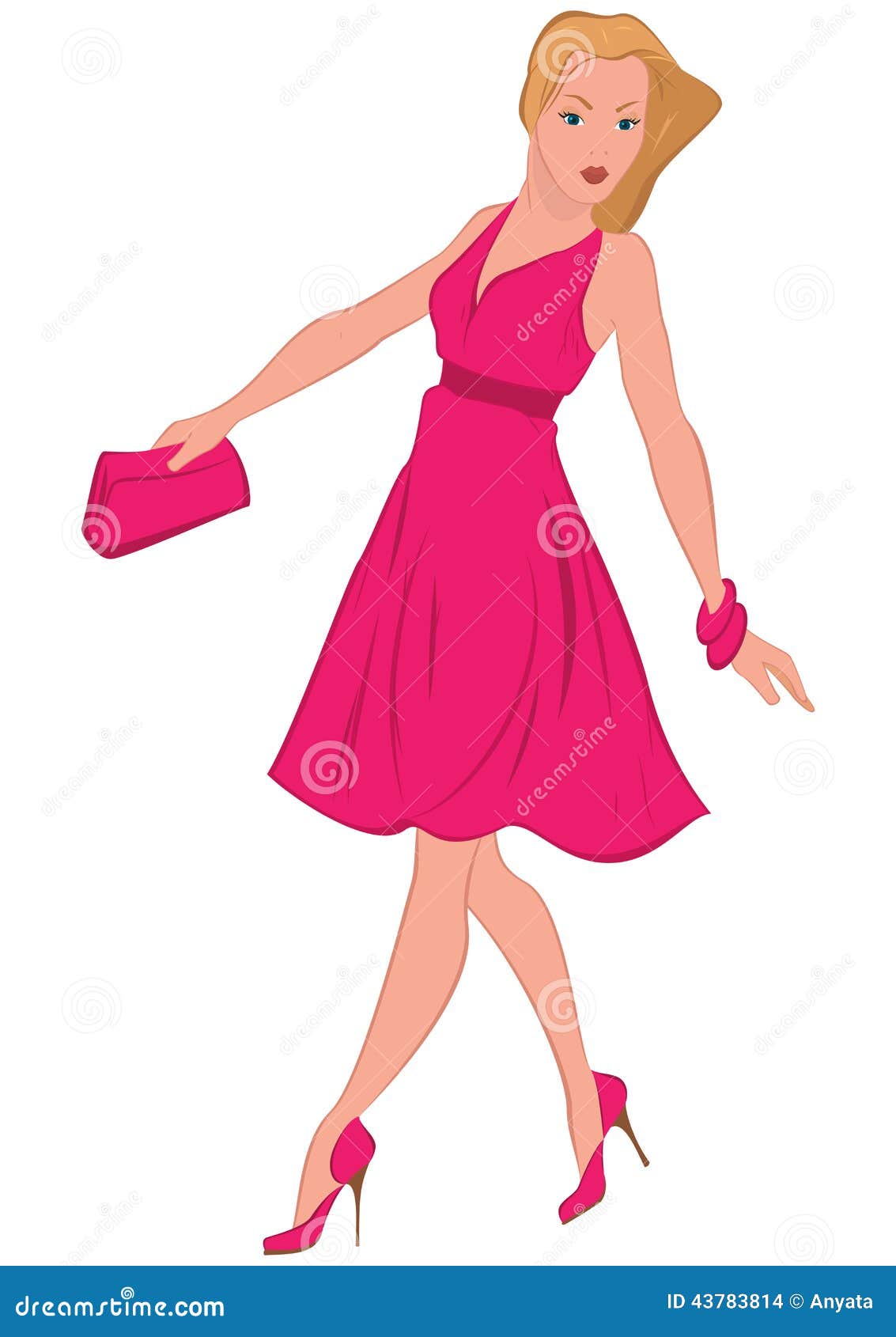 Тетя пошла. Мультяшная девушка в розовом платье. Женщина в платье мультяшная. Женщина в красивом платье мультяшное. Мультяшное платье для женщины.
