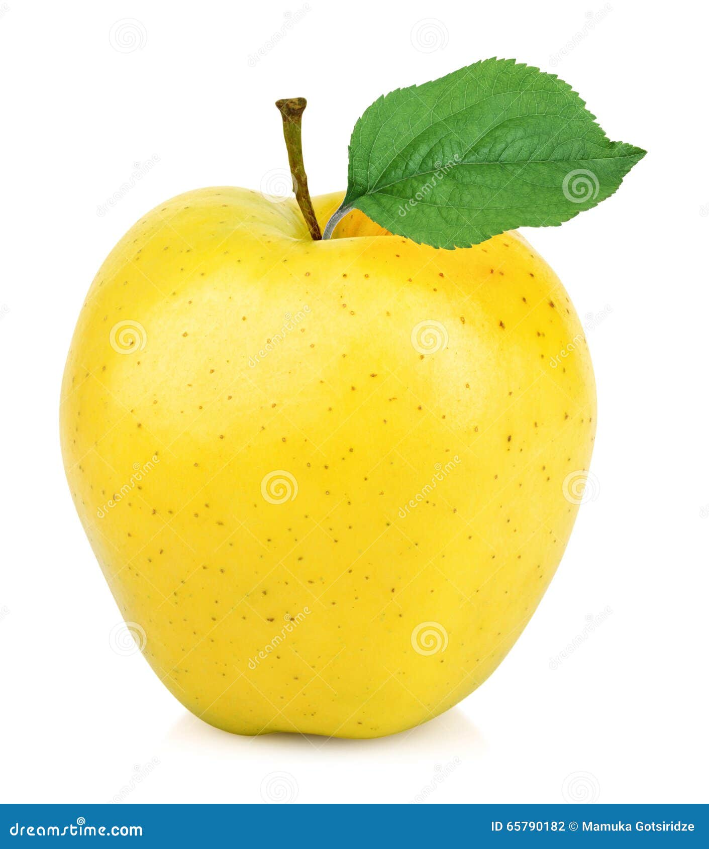 желтое яблоко