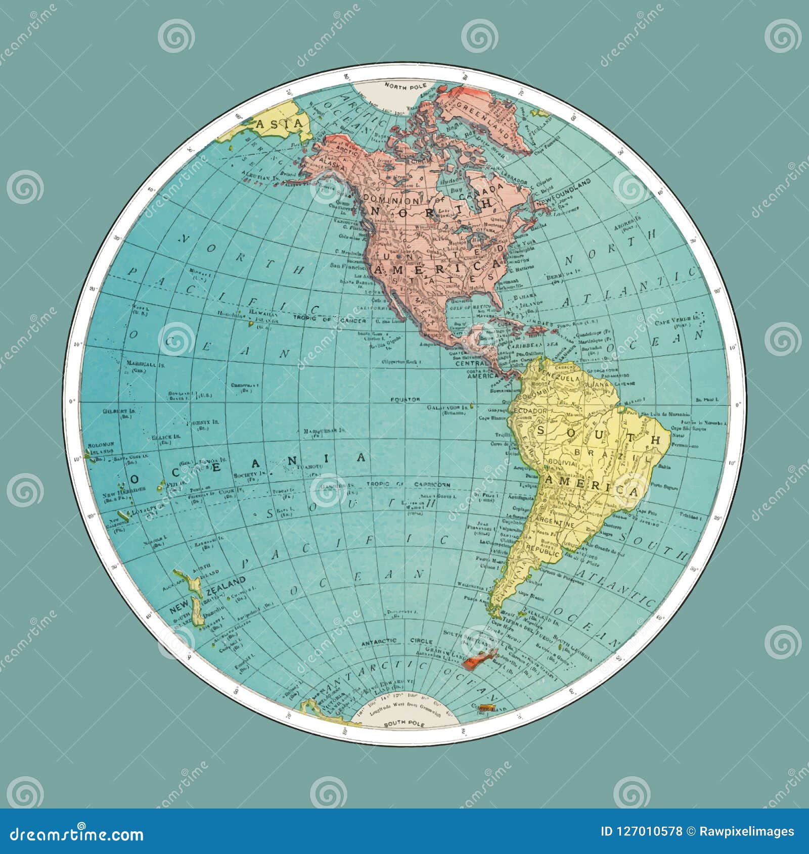 Сша полушарие. Карта Западного полушария земли. Западное полушарие на карте. Карта полушарий земли.