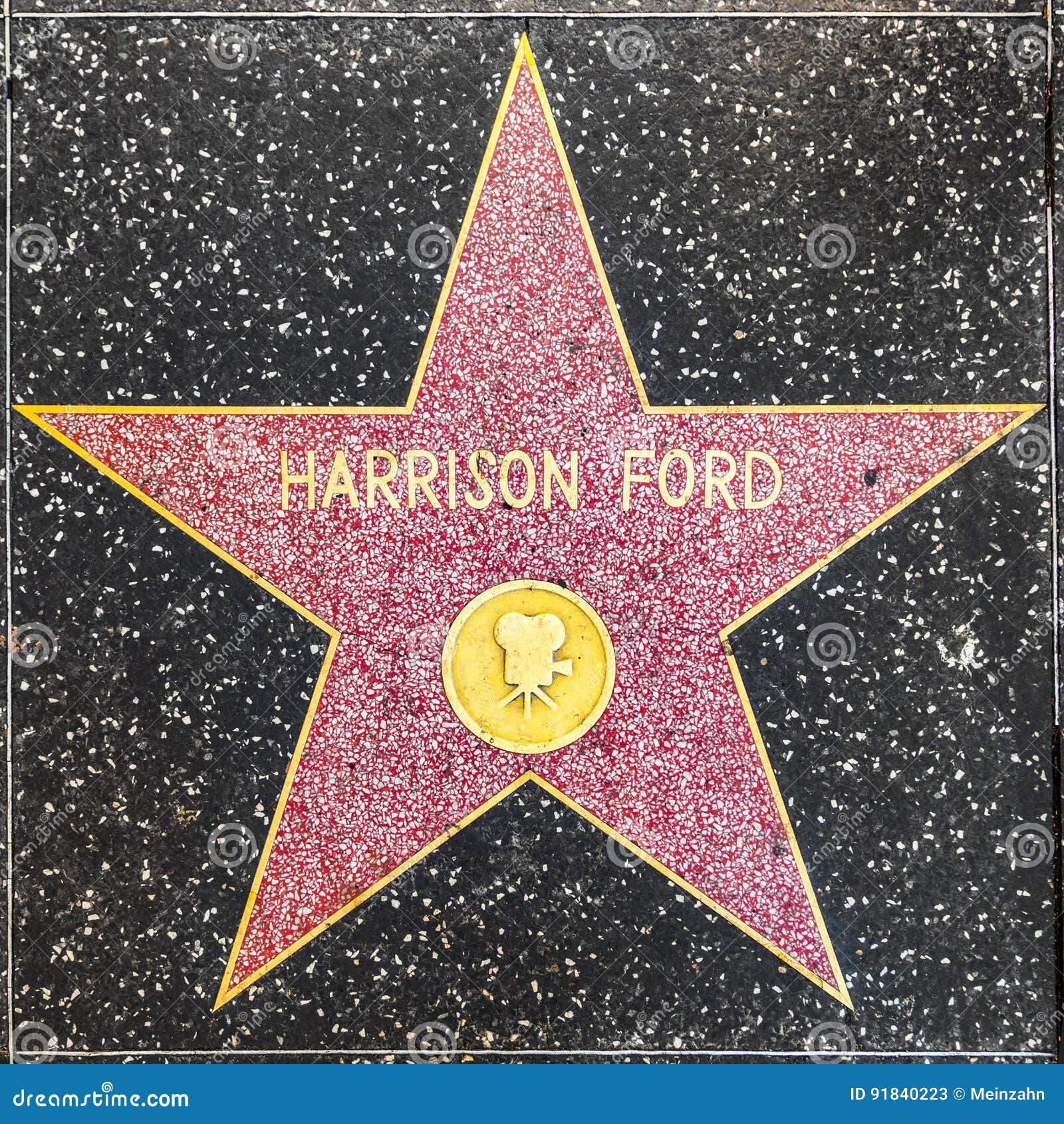 Звезда ` S Harrison Форда На Прогулке Голливуда Славы Редакционное.