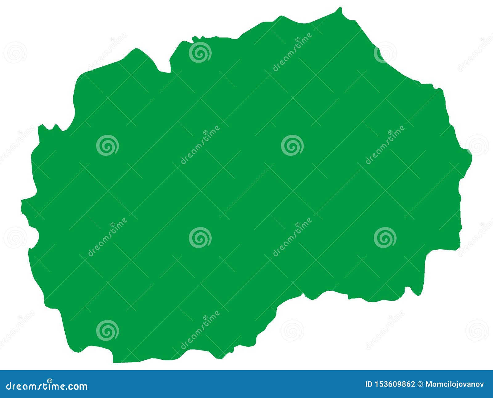 Zelenaya Karta Evropejskoj Strany Severnoj Makedonii Illyustraciya Vektora Illyustracii Naschityvayushej 153609862