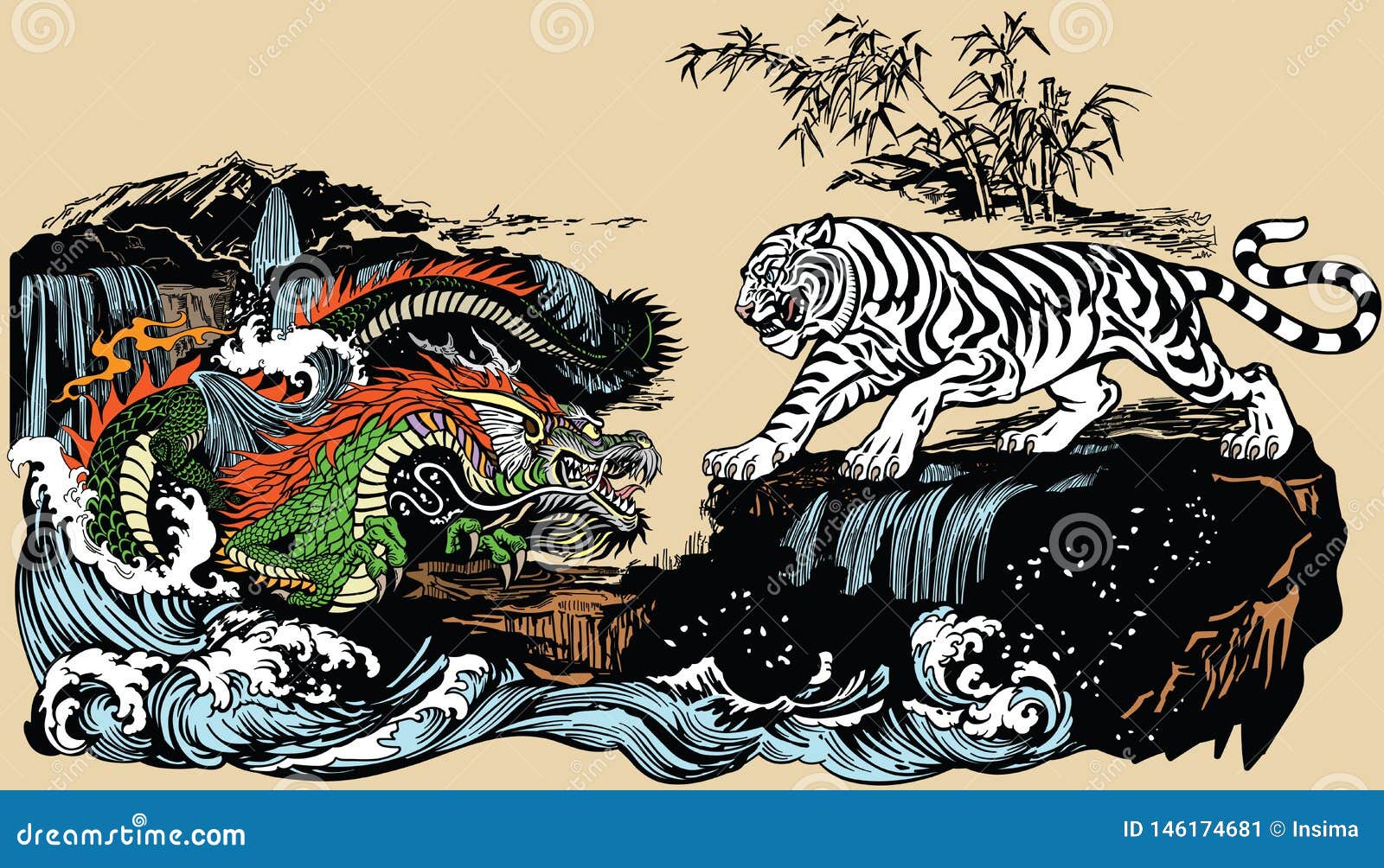Год быка дракона. Тигр и дракон. Тигр и дракон картинки. Картина дракон и тигр. Китайские драконы сражаются с тигром.