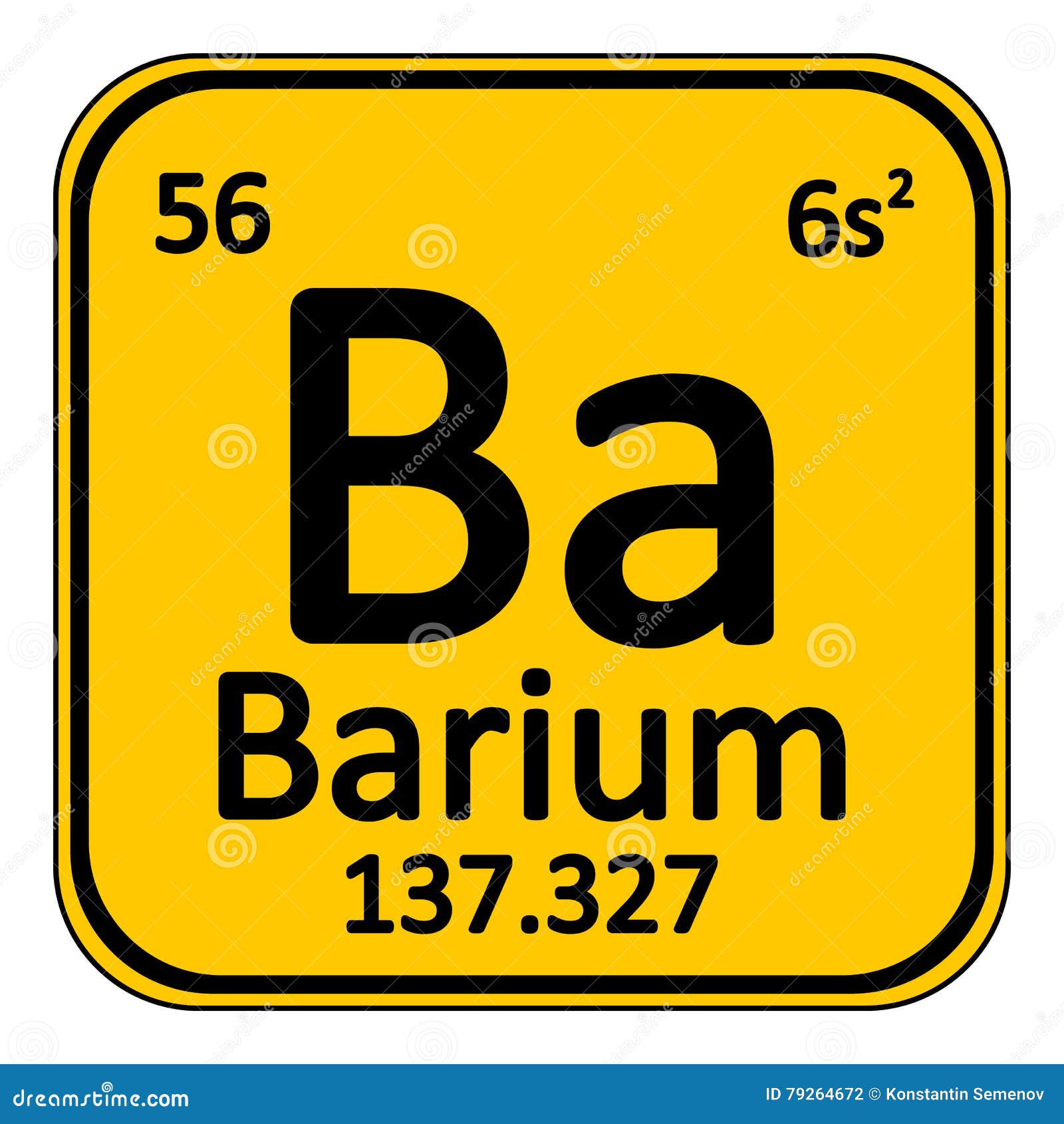 Сосед бария в таблице 6 букв Barium Atom Element Icon Symbol. Chemical Barium Science Icon Stock Vector Ill