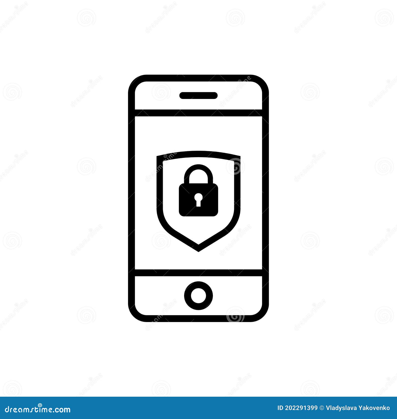 Значок безопасности смартфона линейный. Линия значок защиты телефона. Знак  компьютерные обороны. Символ экрана безопасности. Польз Иллюстрация вектора  - иллюстрации насчитывающей контур, проверка: 202291399