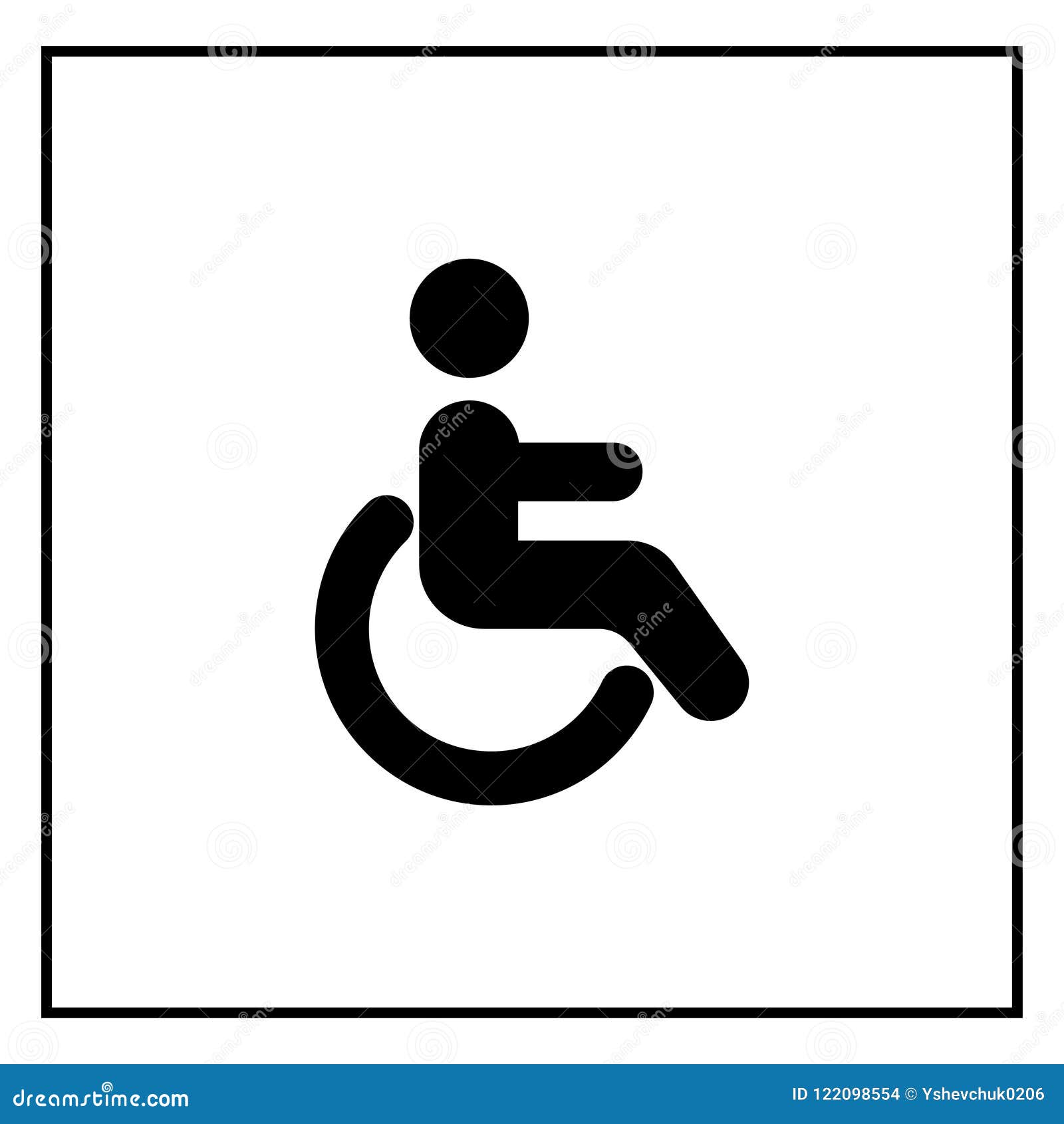 Значок Вектора Знака Кресло-Коляскы Значок Инвалида Человек На.
