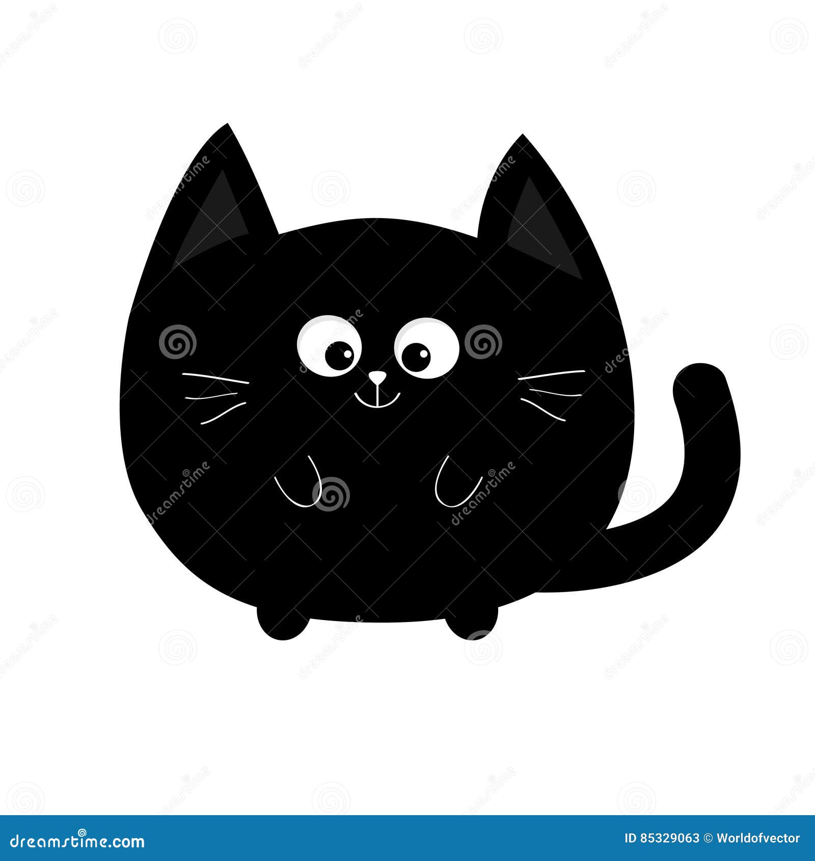 Морда черного кота рисунок