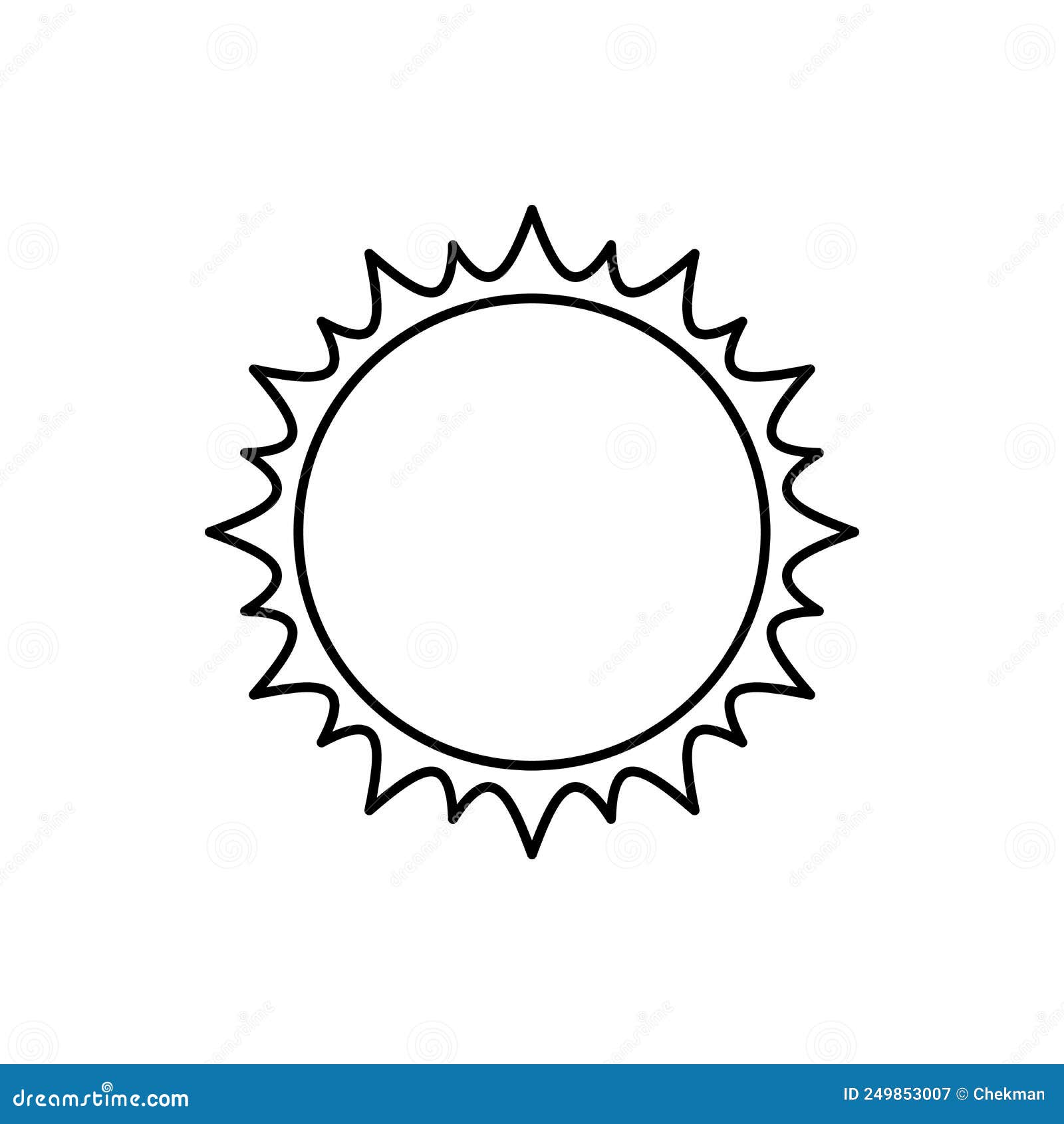 значок. черное солнце. символ линейного солнца Иллюстрация штока -  иллюстрации насчитывающей самомоднейше, жара: 249853007