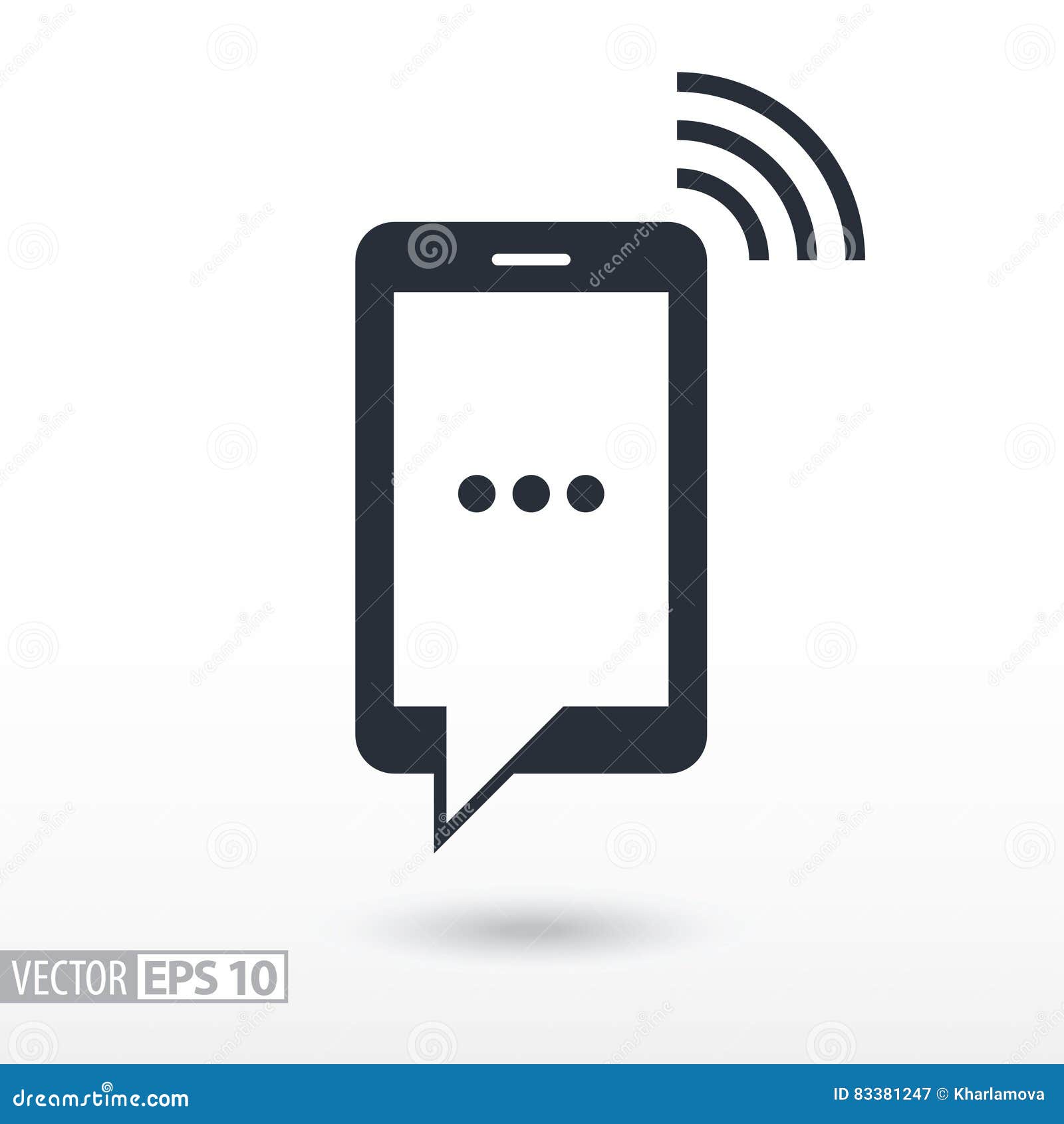 Значок SMS плоский Мобильный телефон знака Vector логотип для веб-дизайна,  черни и Infographics Иллюстрация вектора - иллюстрации насчитывающей  компьютер, звонок: 83381247