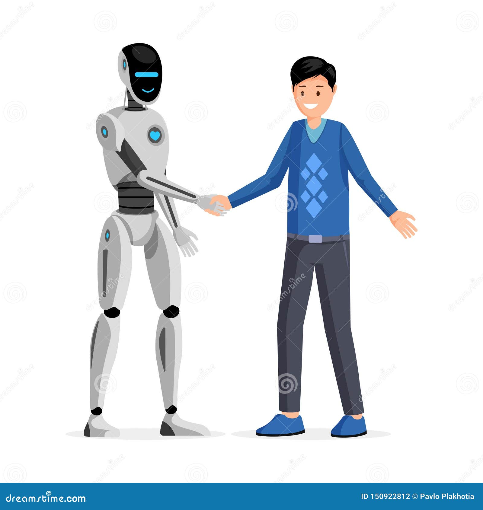 Попроси робота. Рукопожатие робота и человека. Робот человек вектор. Робот жмет руку человеку. Робот здоровается с человеком.