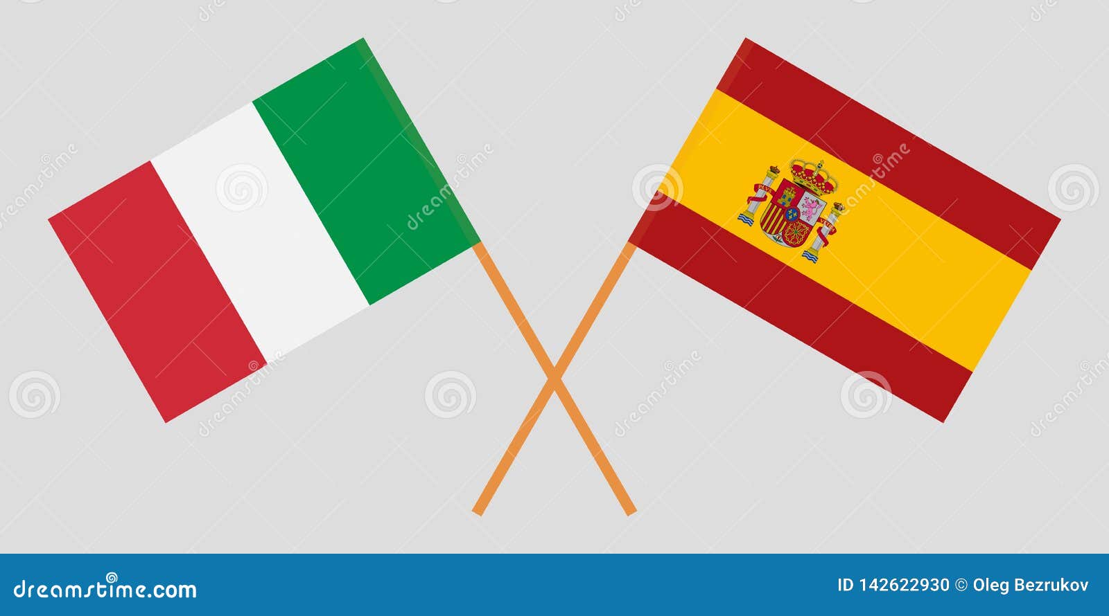 Испания И Италия Испанские И Итальянские Флаги Официальная Пропорция  Правильные Цвета Вектор Иллюстрация Вектора - Иллюстрации Насчитывающей  Конкуренция, Пары: 142622930