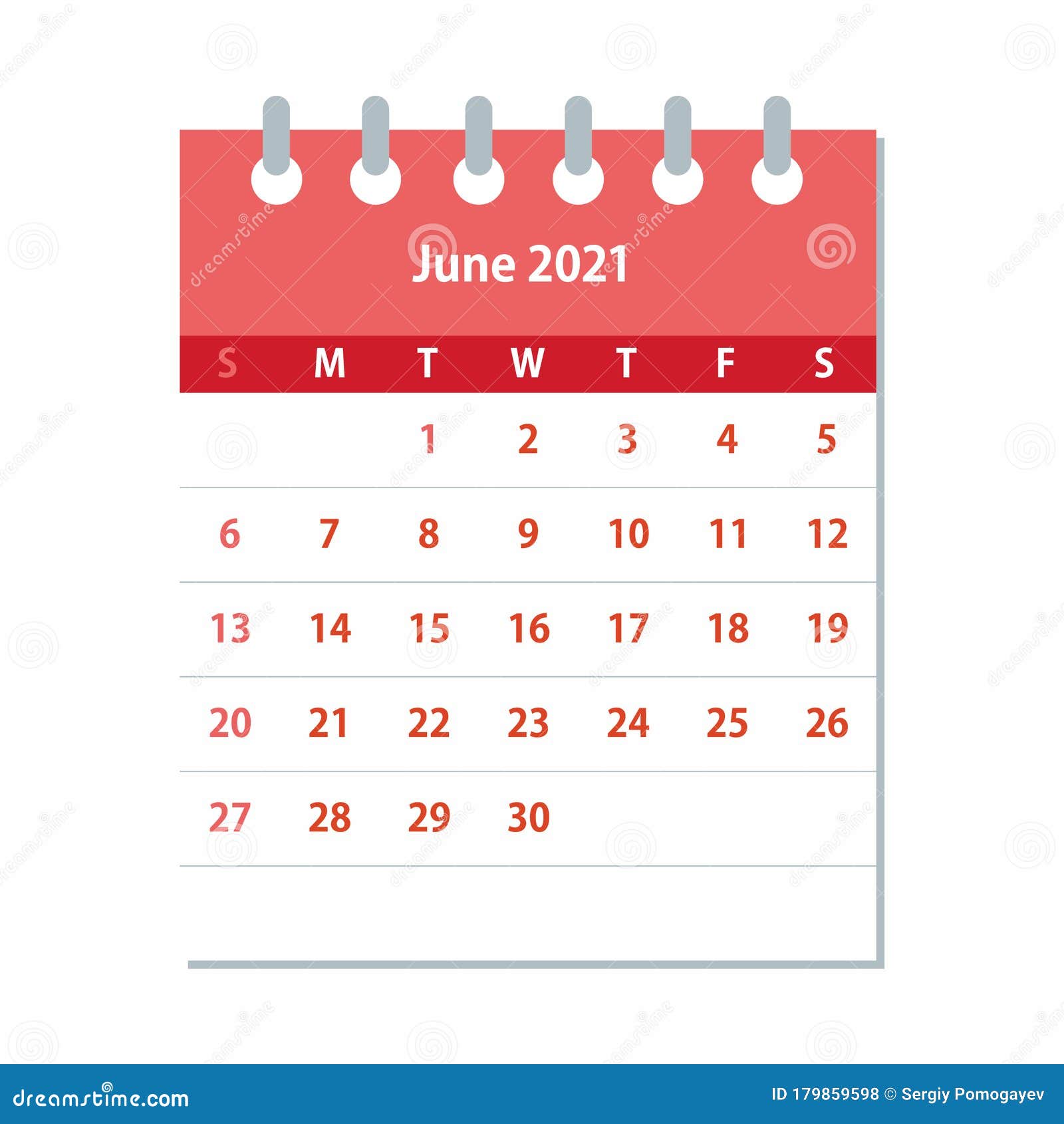 Июнь 2021 г. Список календарей Шаблон макета календаря по месяцам  Иллюстрация вектора - иллюстрации насчитывающей понедельник, решетка:  179859598