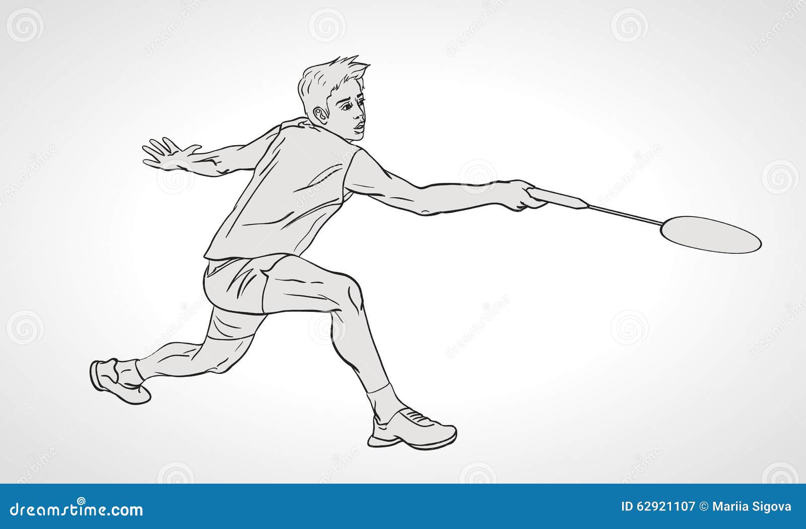 Иллюстрация вектора игрока бадминтона Рука Иллюстрация вектора -  иллюстрации насчитывающей чемпионаты, счастливо: 62921107