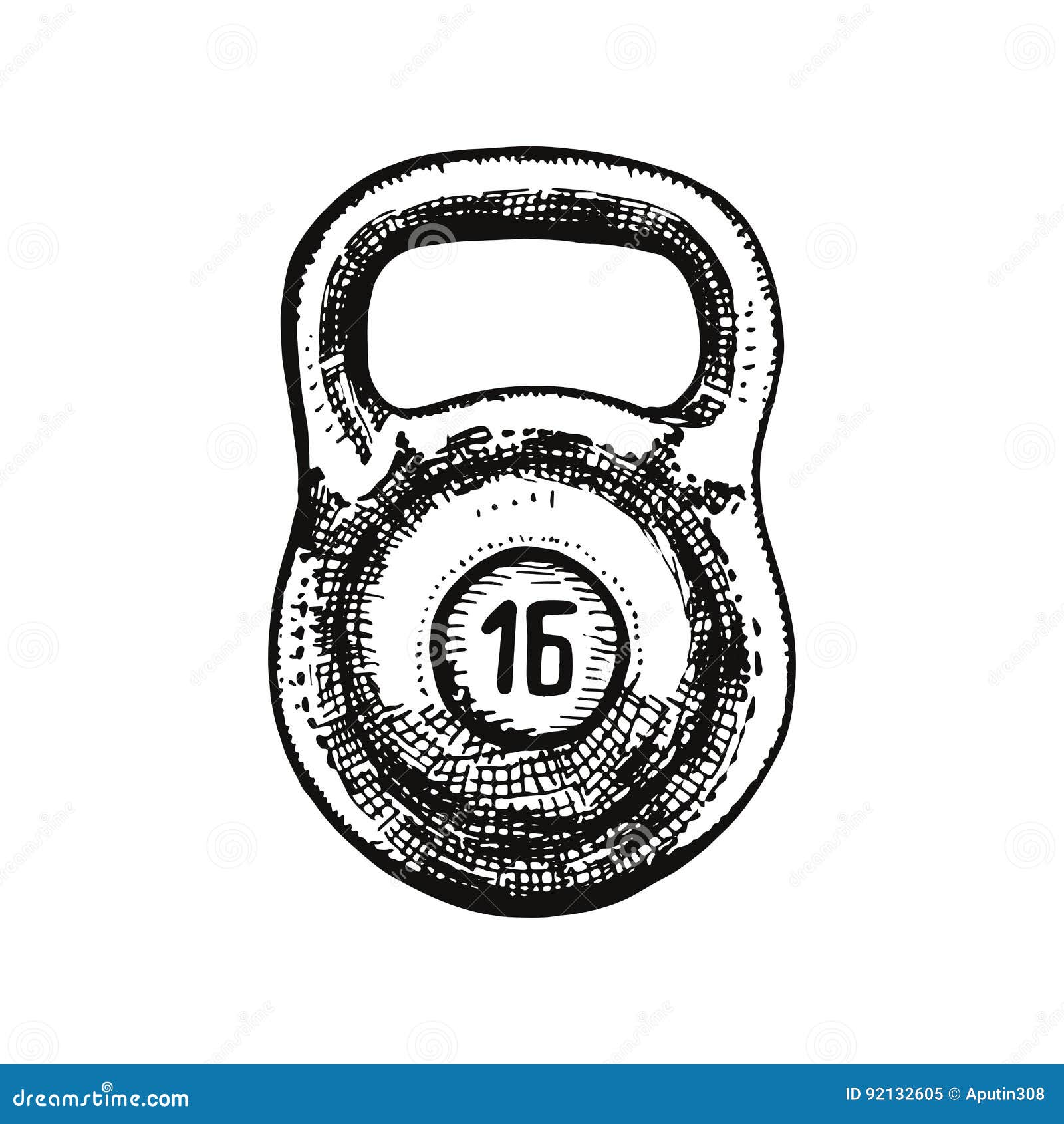 Иллюстрация вектора эскиза Kettlebell Иллюстрация вектора - иллюстрации  насчитывающей пригодность, подниматься: 92132605
