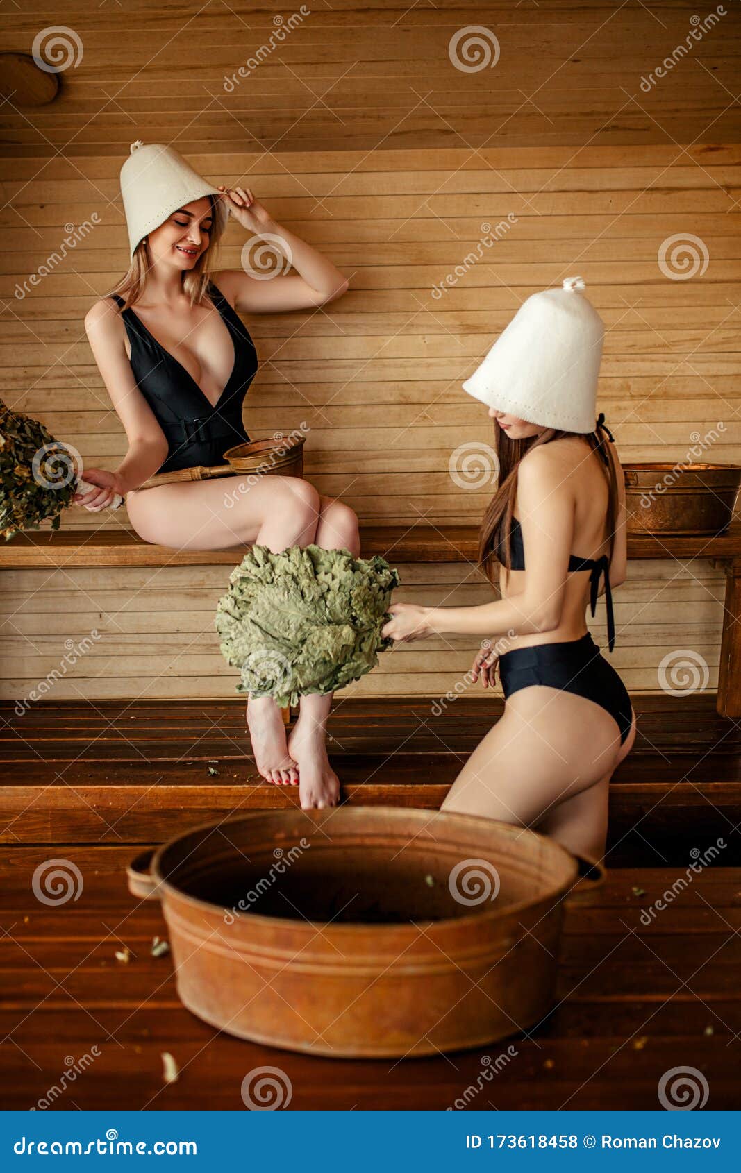 девки в бане 