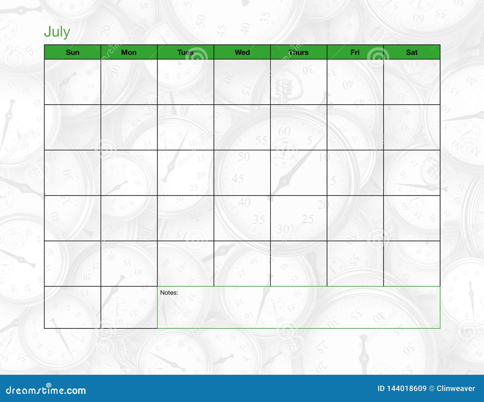 Календарь в июле пустой иллюстрация штока. иллюстрации насчитывающей номер  - 144018609