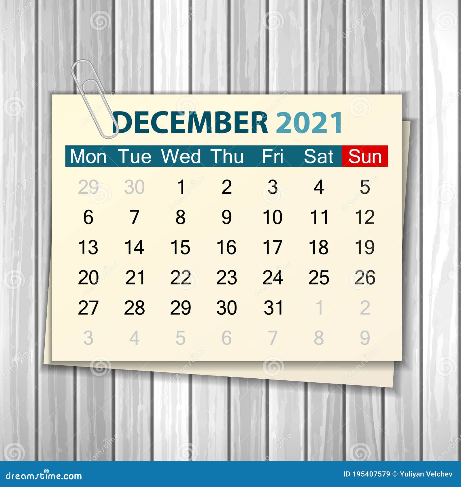 Календарь декабря 2021 г