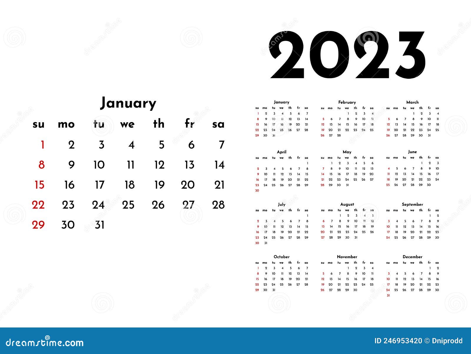 календарь на 2023 год изолирован на белом фоне Иллюстрация вектора -  иллюстрации насчитывающей январь, ноябрь: 246953420