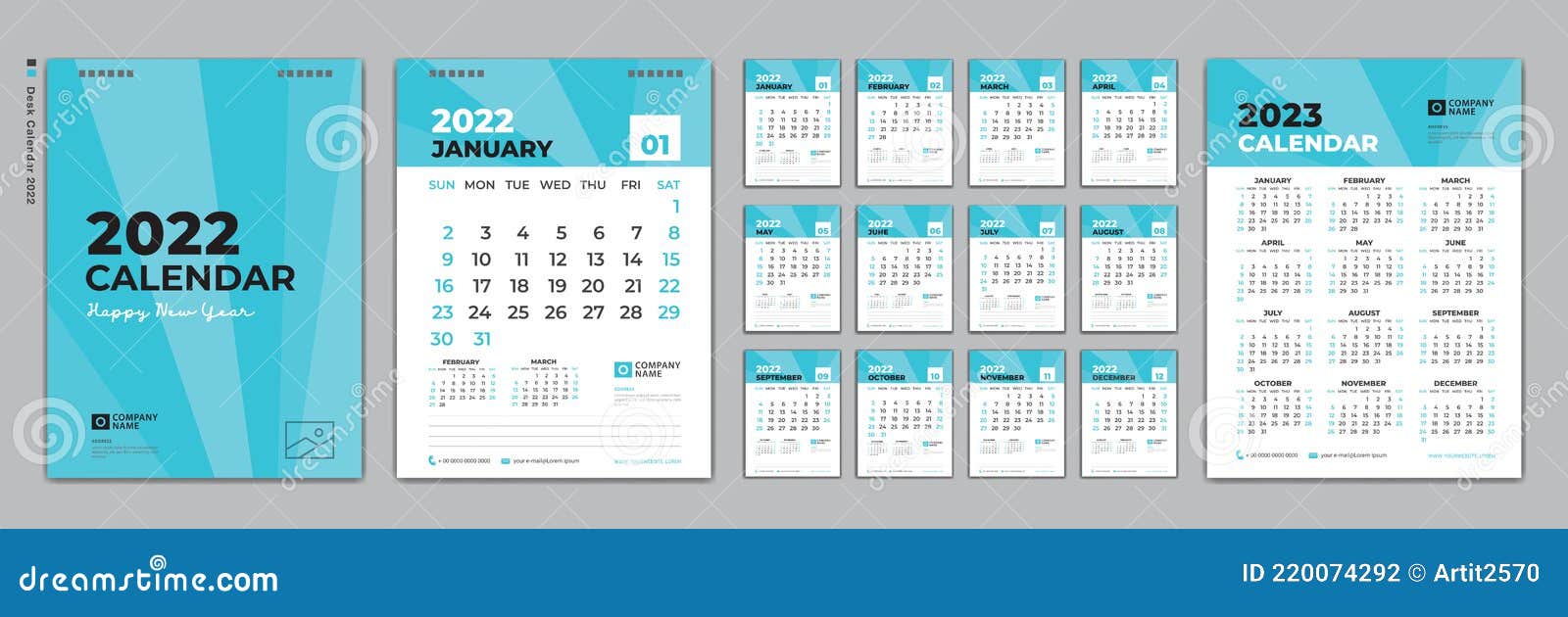 календарь на 2022 год и набор на 12 месяцев календарь на 2023 год  Иллюстрация вектора - иллюстрации насчитывающей страница, дата: 220074292