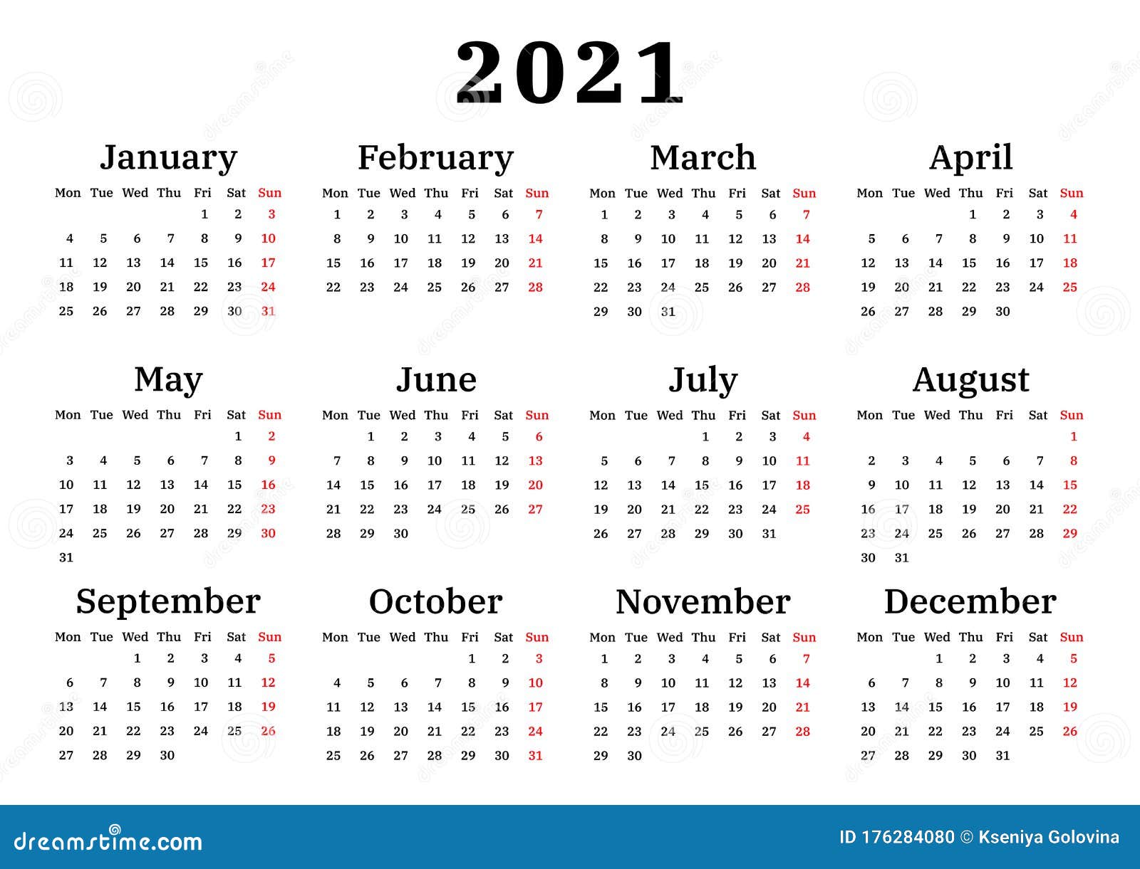 Kalendar Na 21 God Nachalo Nedeli V Ponedelnik Illyustraciya Vektora Illyustracii Naschityvayushej Ezhemesyachno Illyustraciya Kalendar Na 21 God Nachalo Nedeli V Ponedelnik Illyustraciya Vektora Illyustracii Naschityvayushej Ezhemesyachno Illyustraciya
