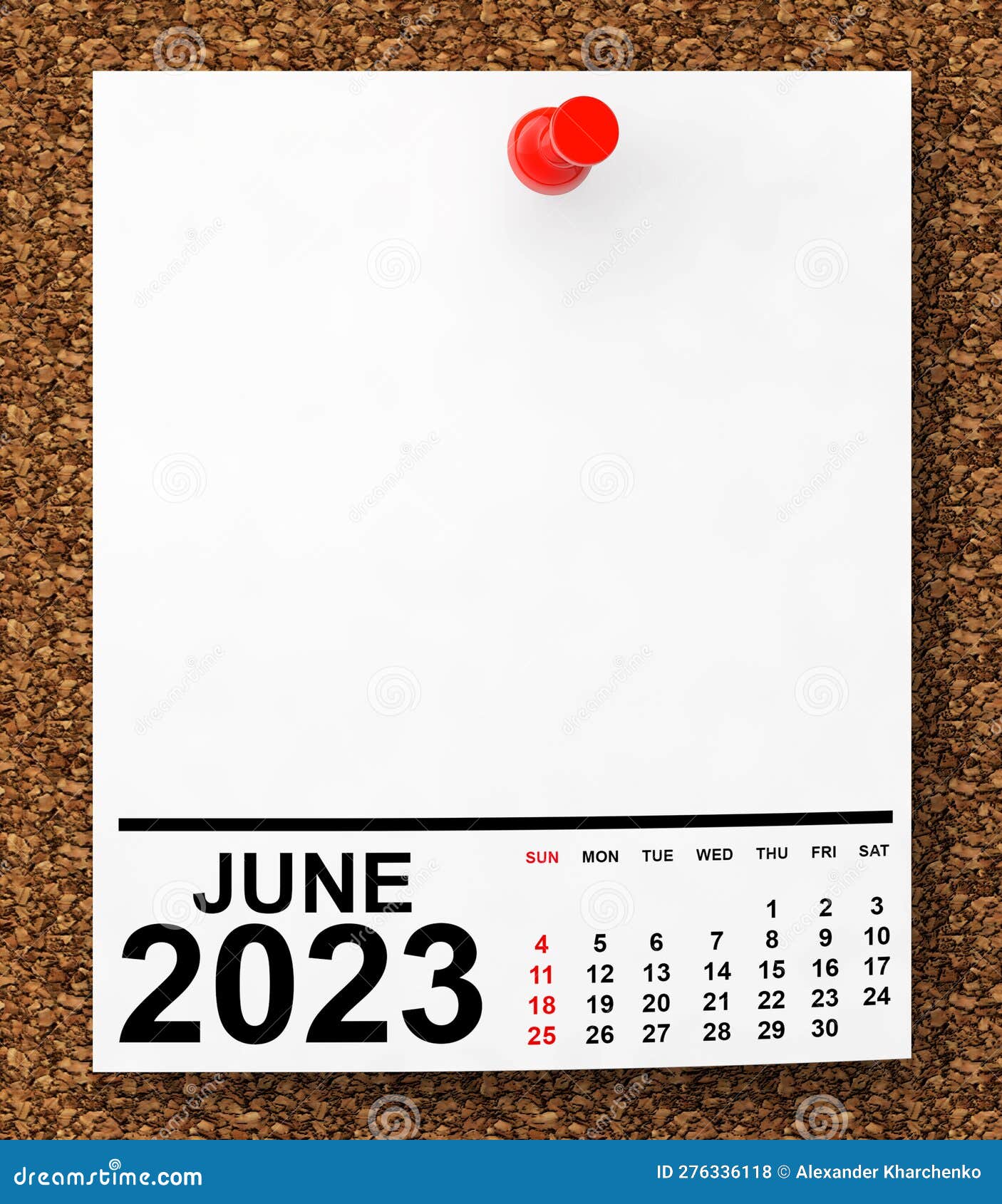 Календарь June 2023 на пустой бумаге с заметкой 3d Иллюстрация штока -  иллюстрации насчитывающей представьте, сезон: 276336118