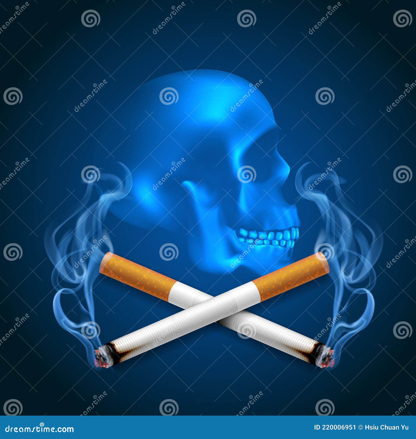 кампания отказ от курения иллюстрация нет сигареты для здоровья две  сигареты страшный череп темно-синий фон Иллюстрация штока - иллюстрации  насчитывающей рак, ожог: 220006951