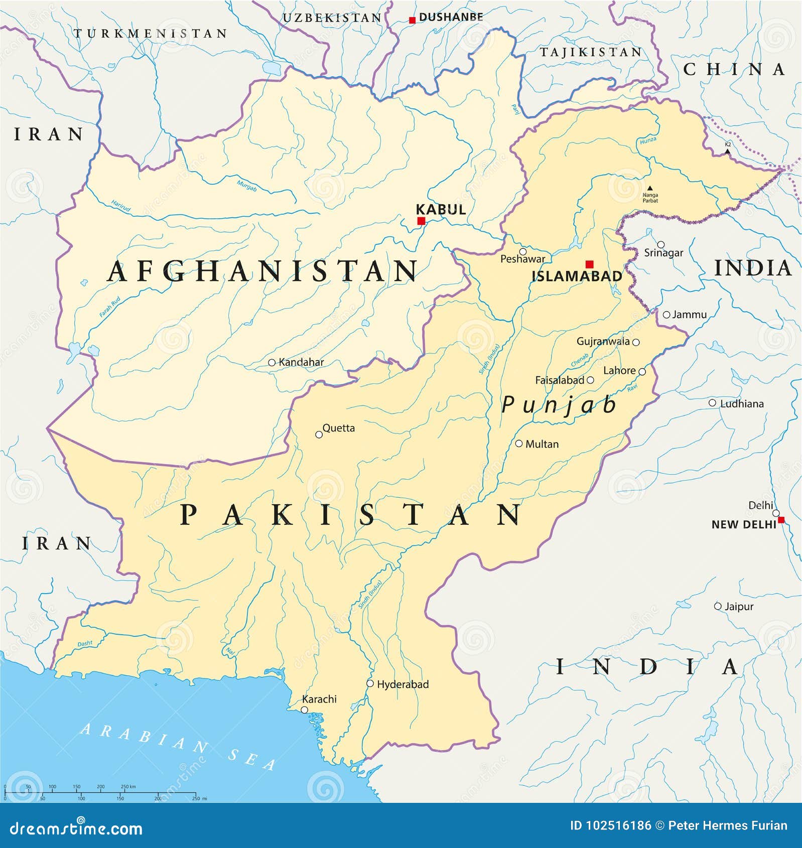 Карта политическая афганистана