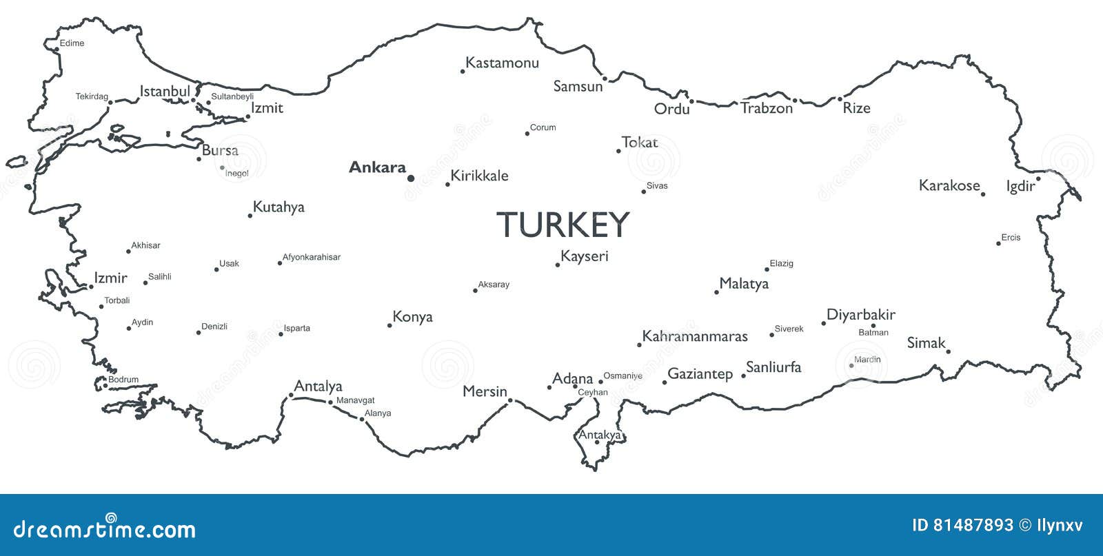 Город в турции на букву ы. Карта Турции контур. Карта Турции контурная карта. Карта Турции черно белая. Очертания Турции на карте.