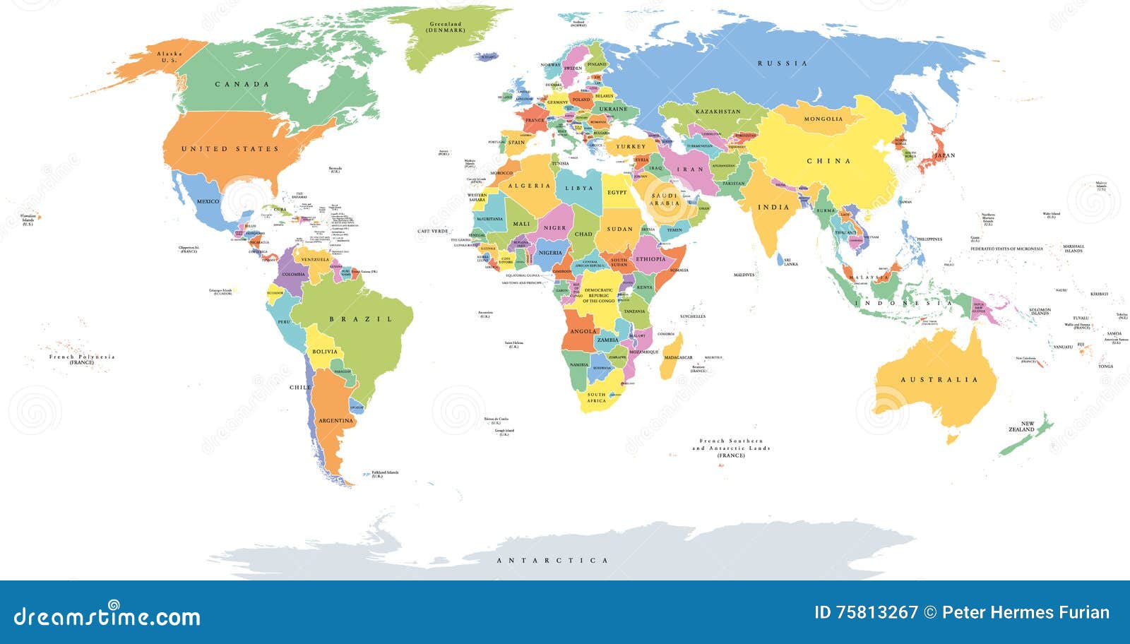 Карта единых государств мира политическая Иллюстрация вектора - иллюстрациинасчитывающей одиночно, северно: 75813267