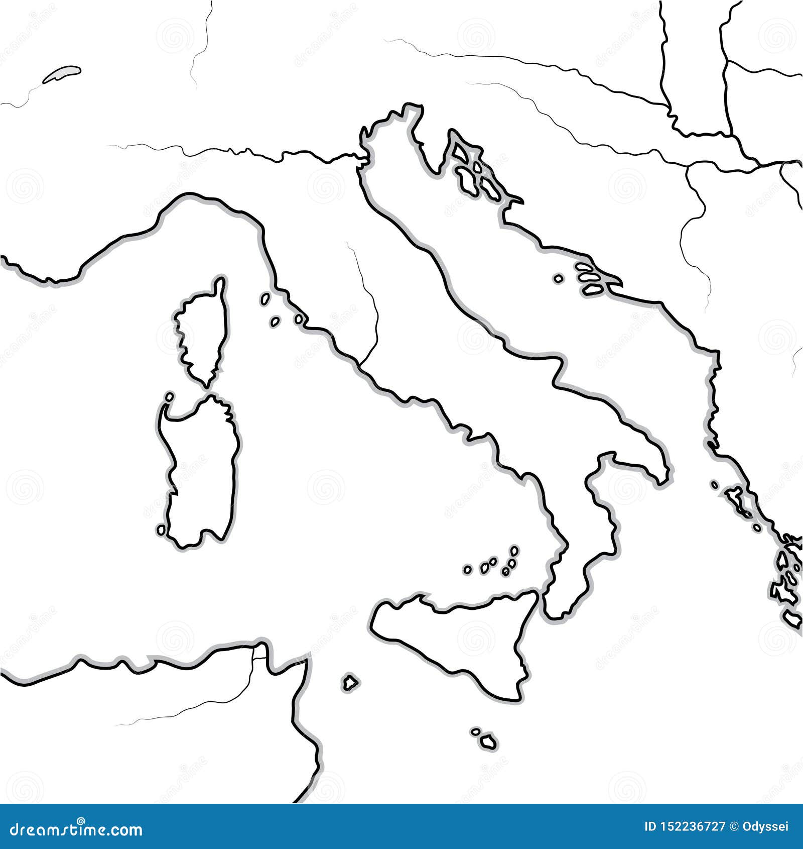 Karta Italyanskih Zemel Italiya Toskana Lombardiya Siciliya Apennines Italyanskij Poluostrov Geograficheskaya Diagramma Illyustraciya Vektora Illyustracii Naschityvayushej 152236727