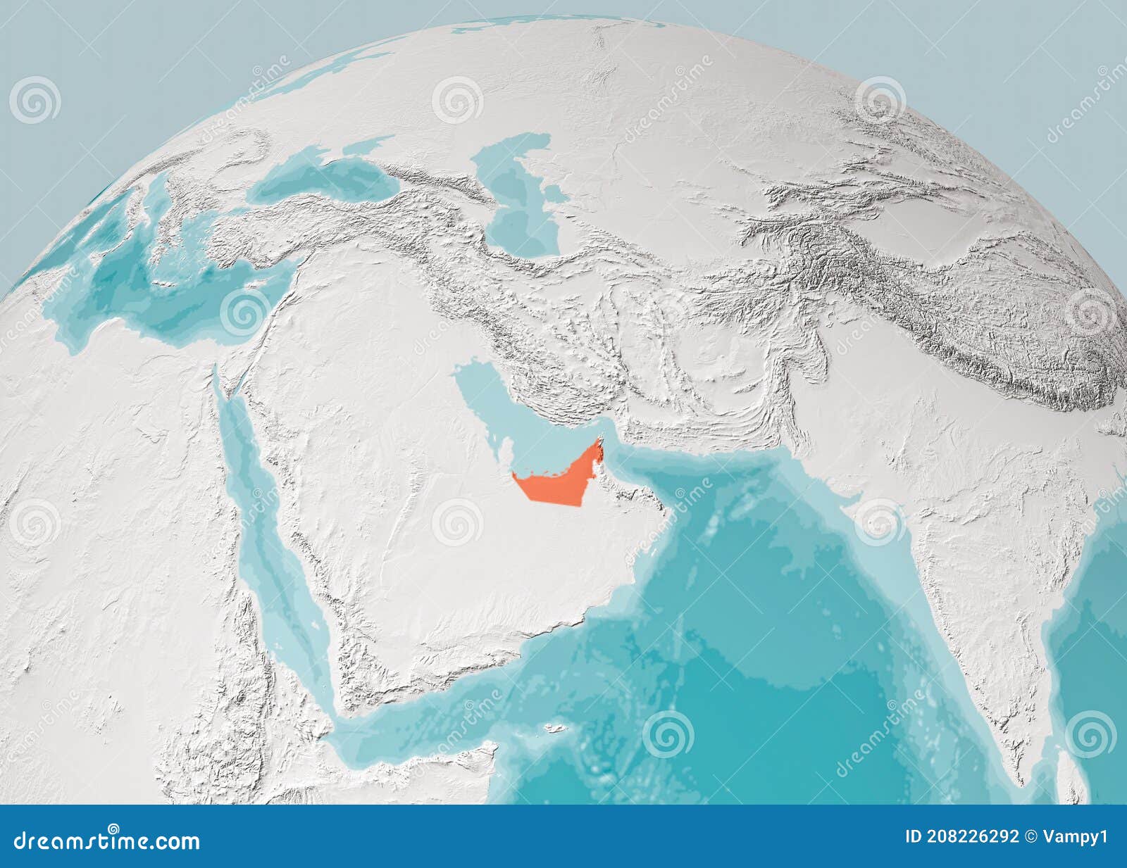 Карта мира на ближнем востоке Аравийского полуострова физической карты.Объединенные Арабские Эмираты. Глубина Bathymetry подводна Иллюстрацияштока - иллюстрации насчитывающей ирак, облака: 208226292