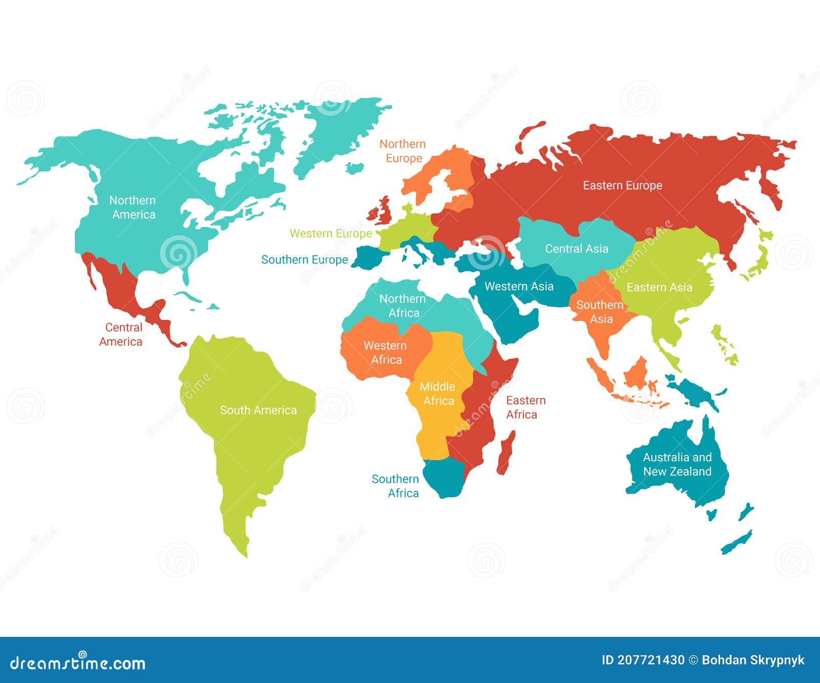 Карта мира с выделенными странами
