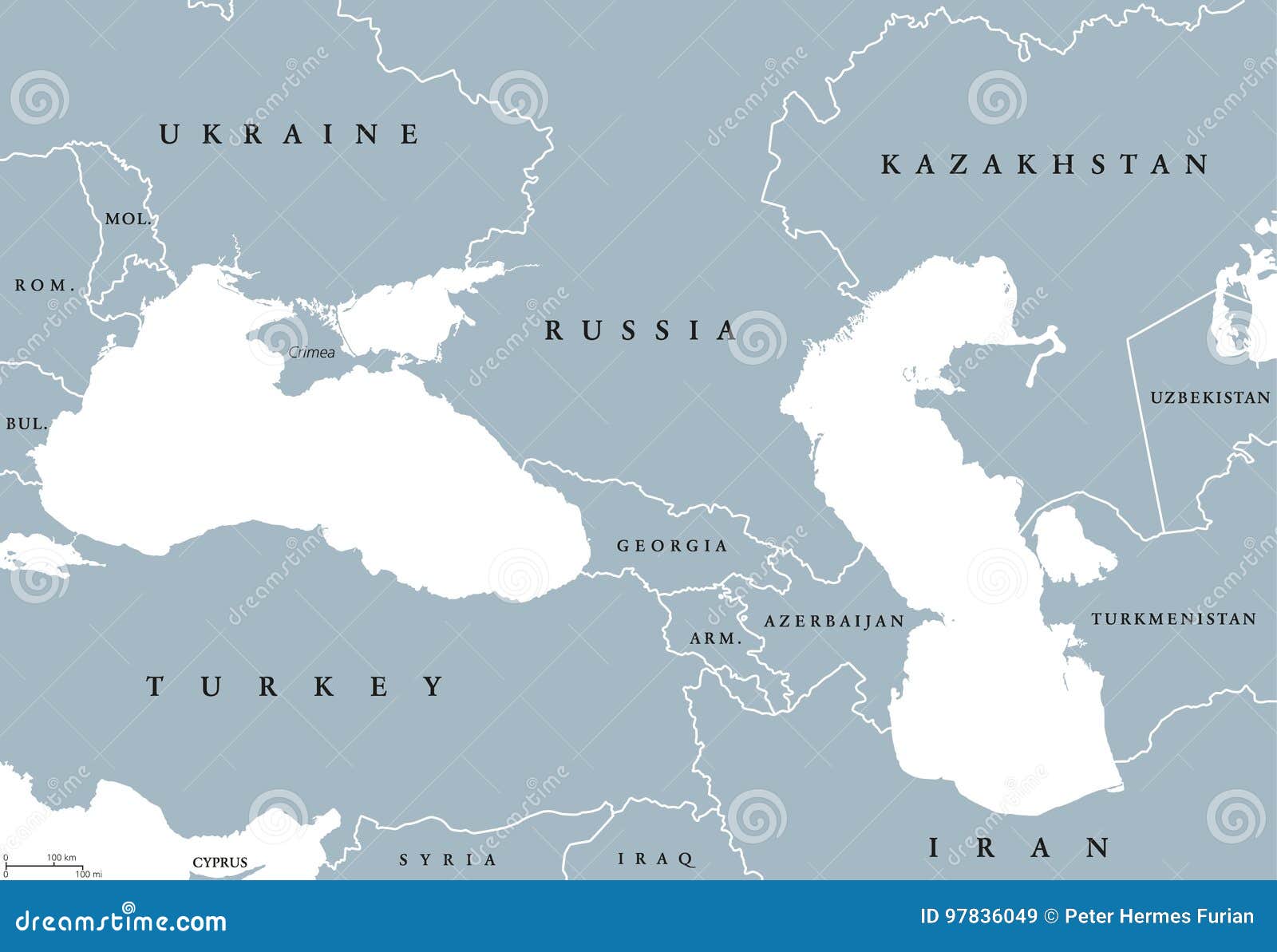 Карта области Чёрного моря и Каспийского моря политическая Иллюстрациявектора - иллюстрации насчитывающей черный, европа: 97836049