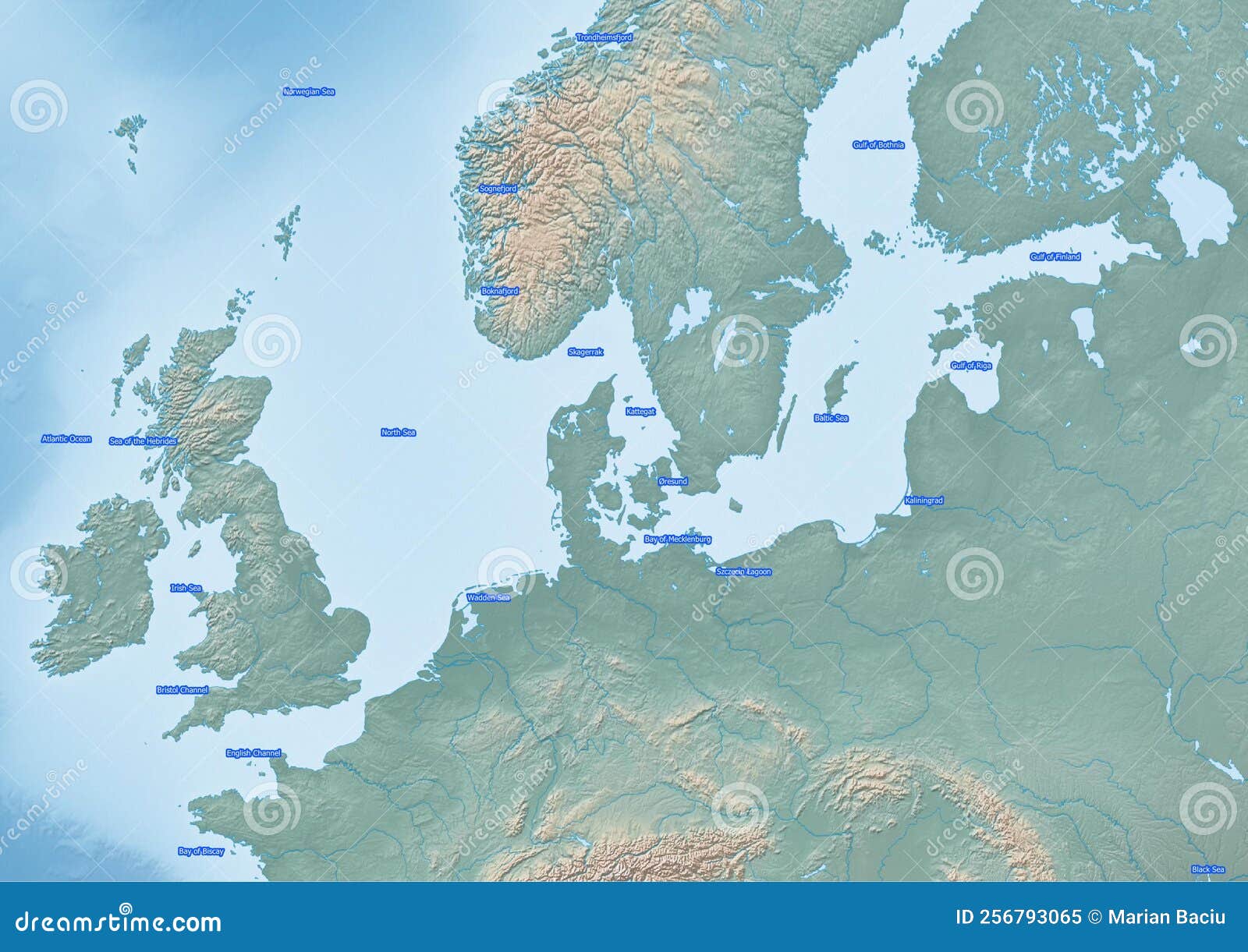 карта северо-западного континента европы, иллюстрирующая океан и моряИллюстрация штока - иллюстрации насчитывающей восточно, страны: 256793065