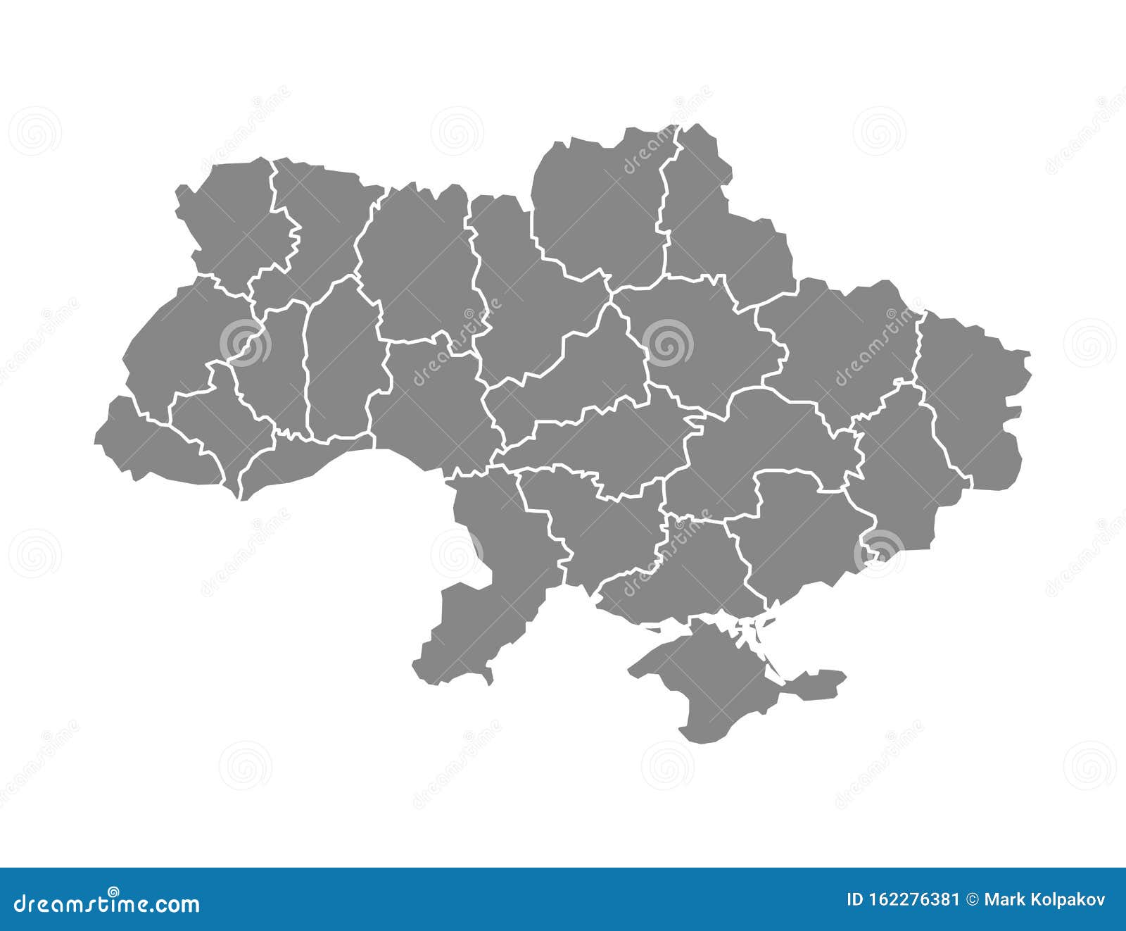 Карта Украины с областями, плоский векторный рисунок Иллюстрация штока -иллюстрации насчитывающей икона, изолировано: 162276381