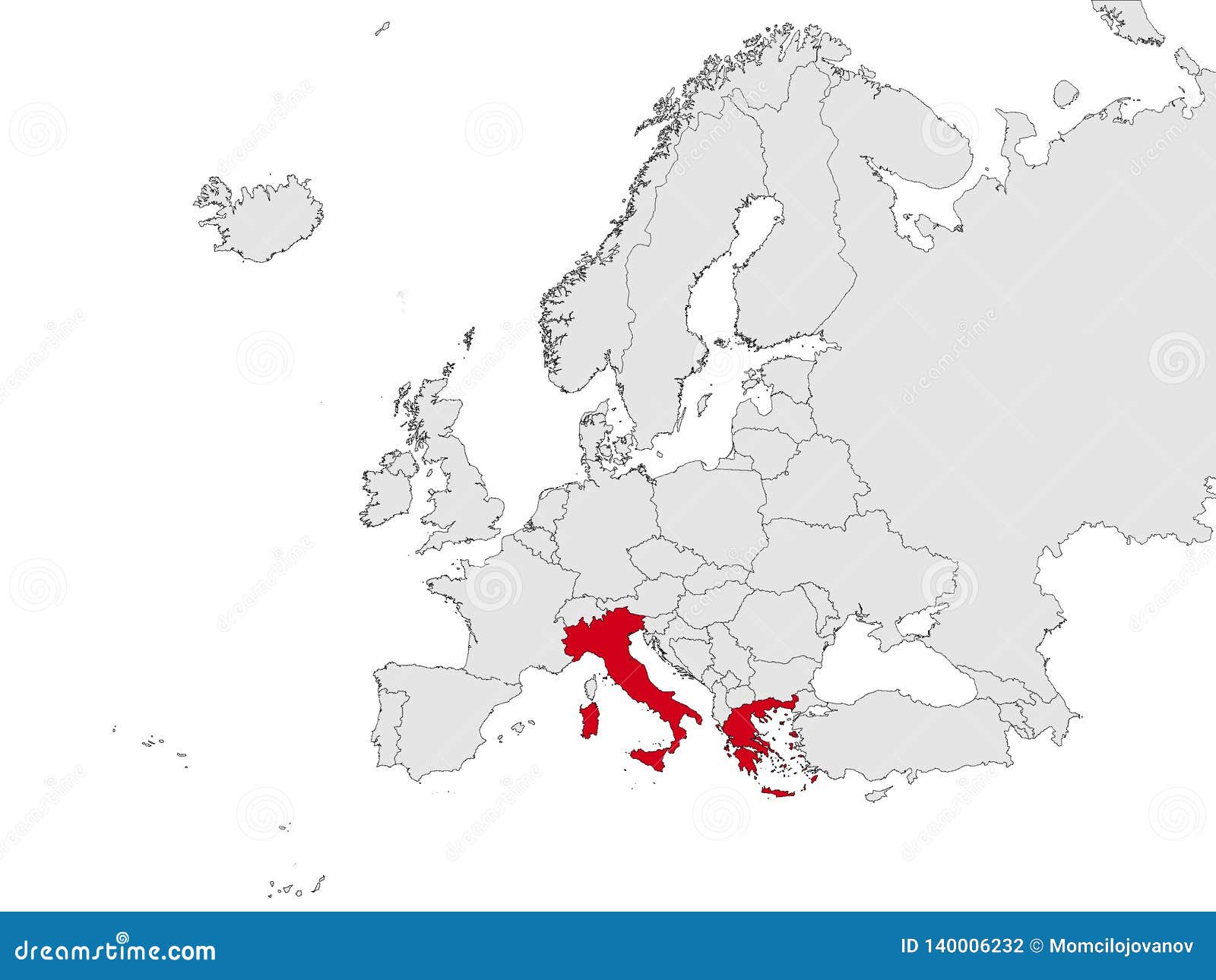 Карта Южной Европы иллюстрация вектора. иллюстрации насчитывающей венгрия -140006232